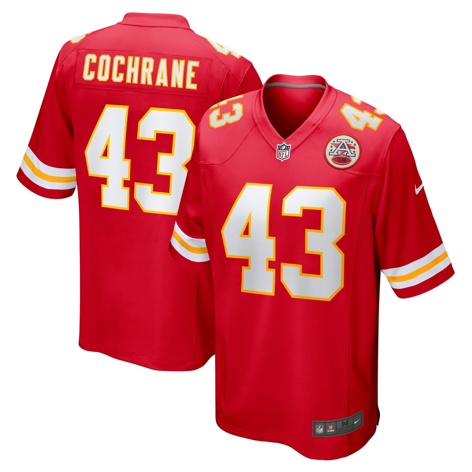 Men's Nike Jack Cochrane Red Kansas City Chiefs Game Player Jersey - vstockx