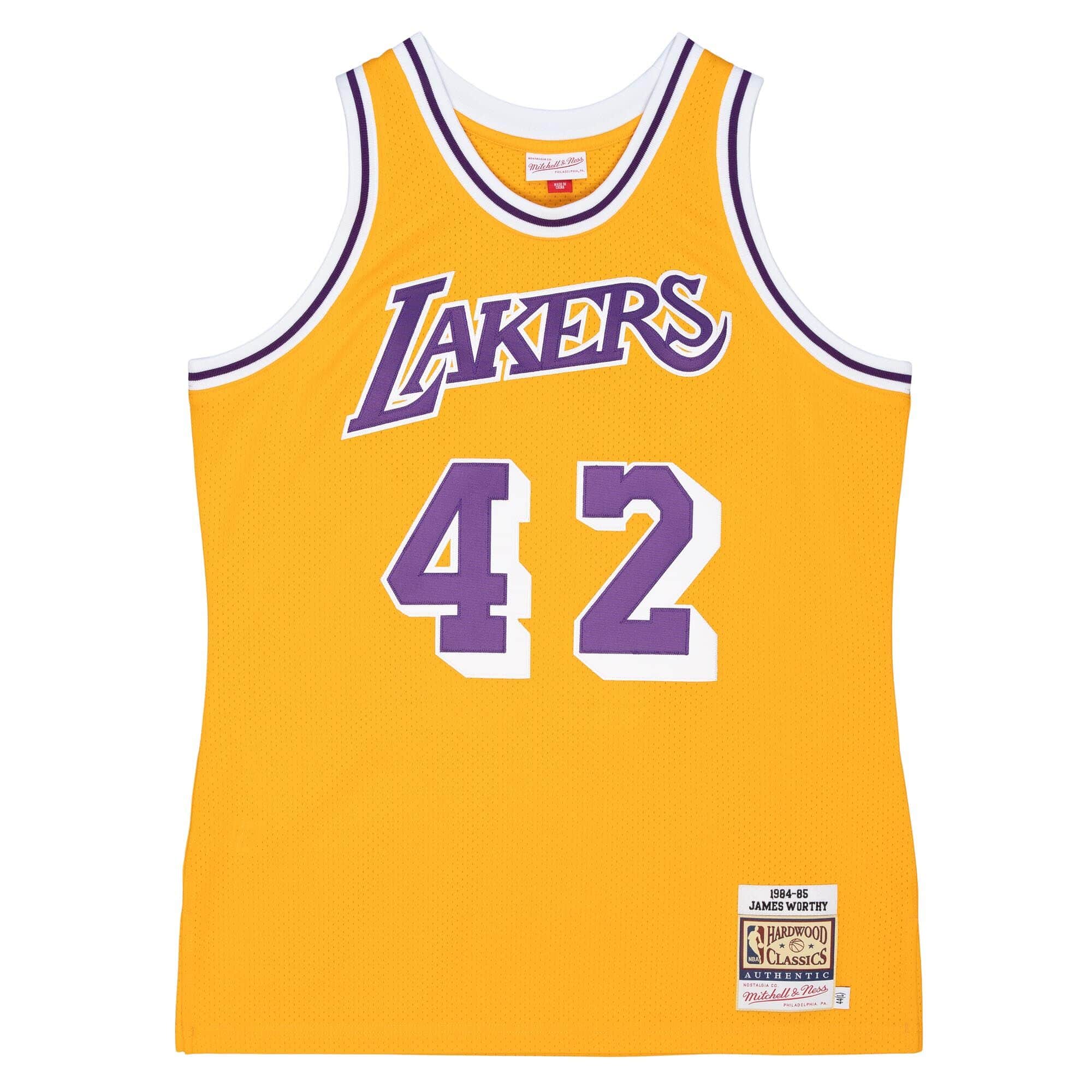 Authentic James Worthy Los Angeles Lakers 1984-85 Jersey - vstockx