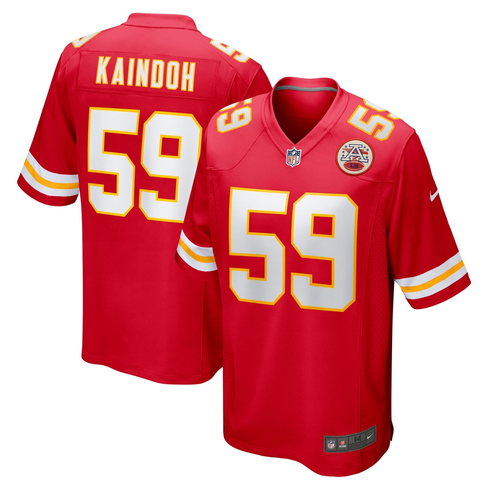 Men's Nike Joshua Kaindoh Red Kansas City Chiefs Game Jersey - vstockx