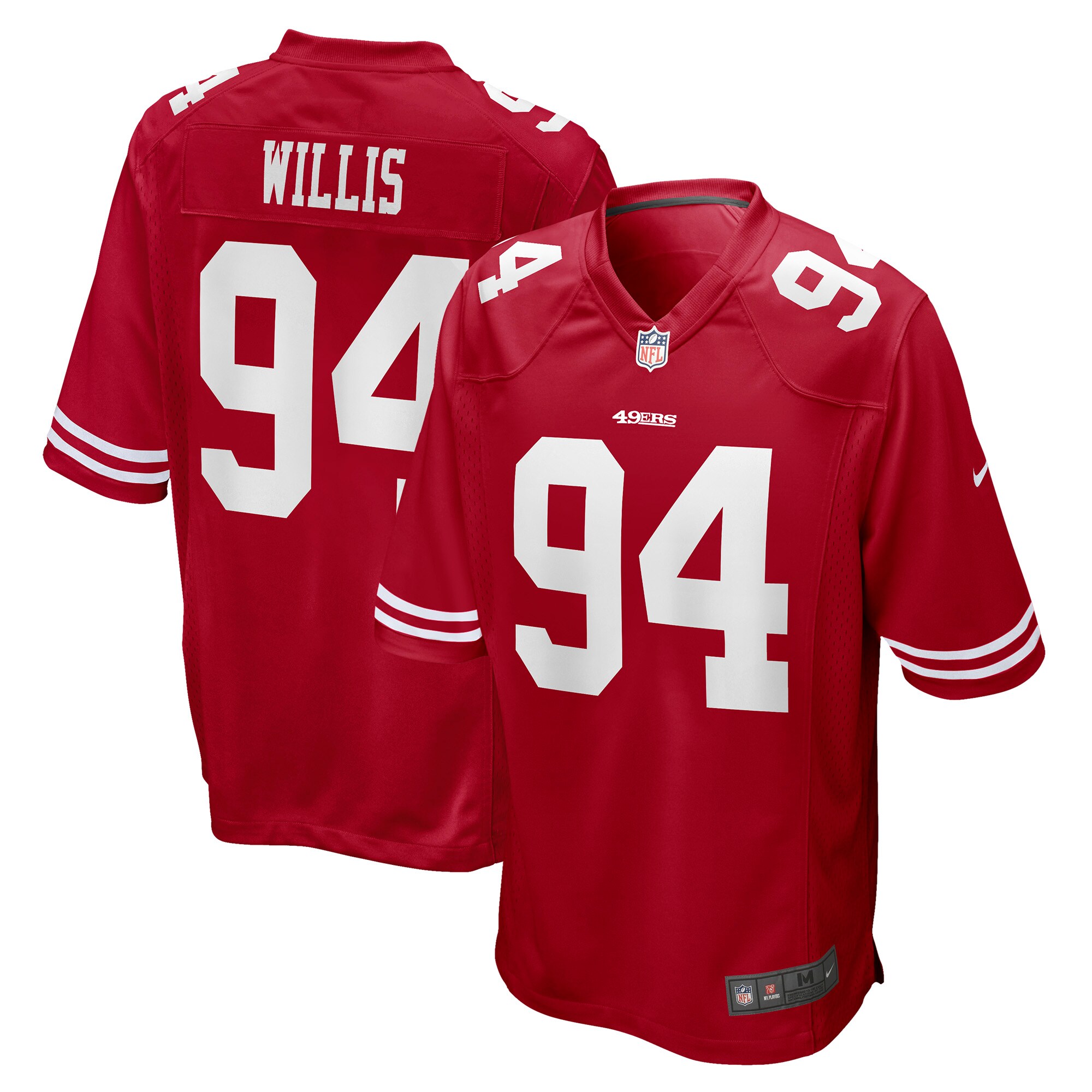 Jordans Willis San Francisco 49ers Nike Game Player Jersey - Scarlet - vstockx