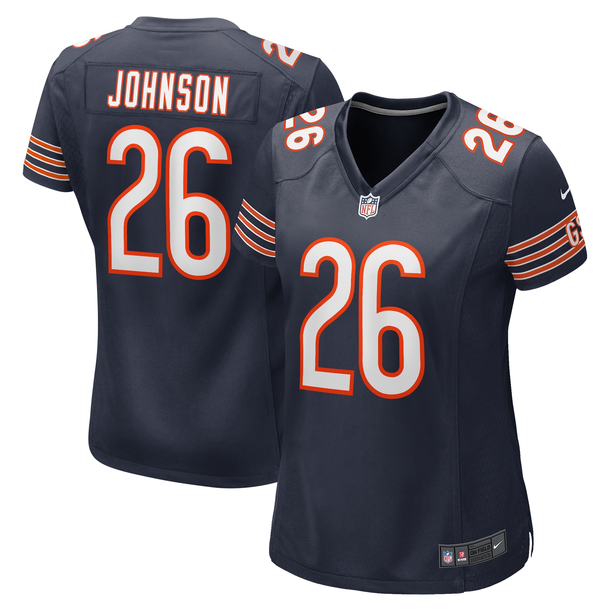 Quindell Johnson Chicago Bears Nike Women's Team Game Jersey - Navy - vstockx