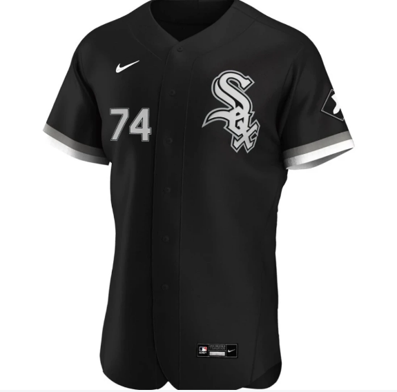 Men's Chicago White Sox Eloy Jimenez Black Alternate Authentic Player Jersey - vstockx