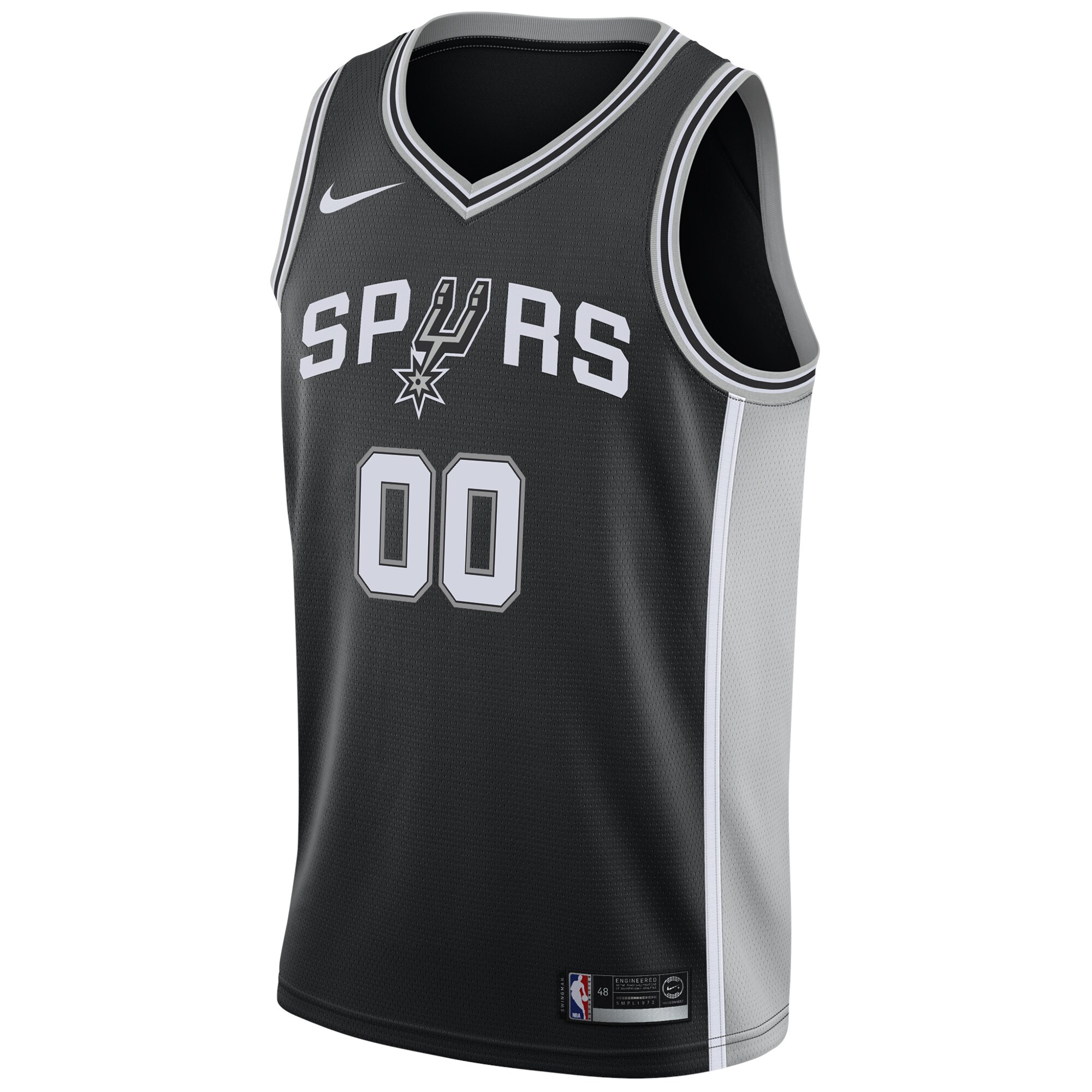 San Antonio Spurs Nike Swingman Custom Jersey Black - Icon Edition - vstockx