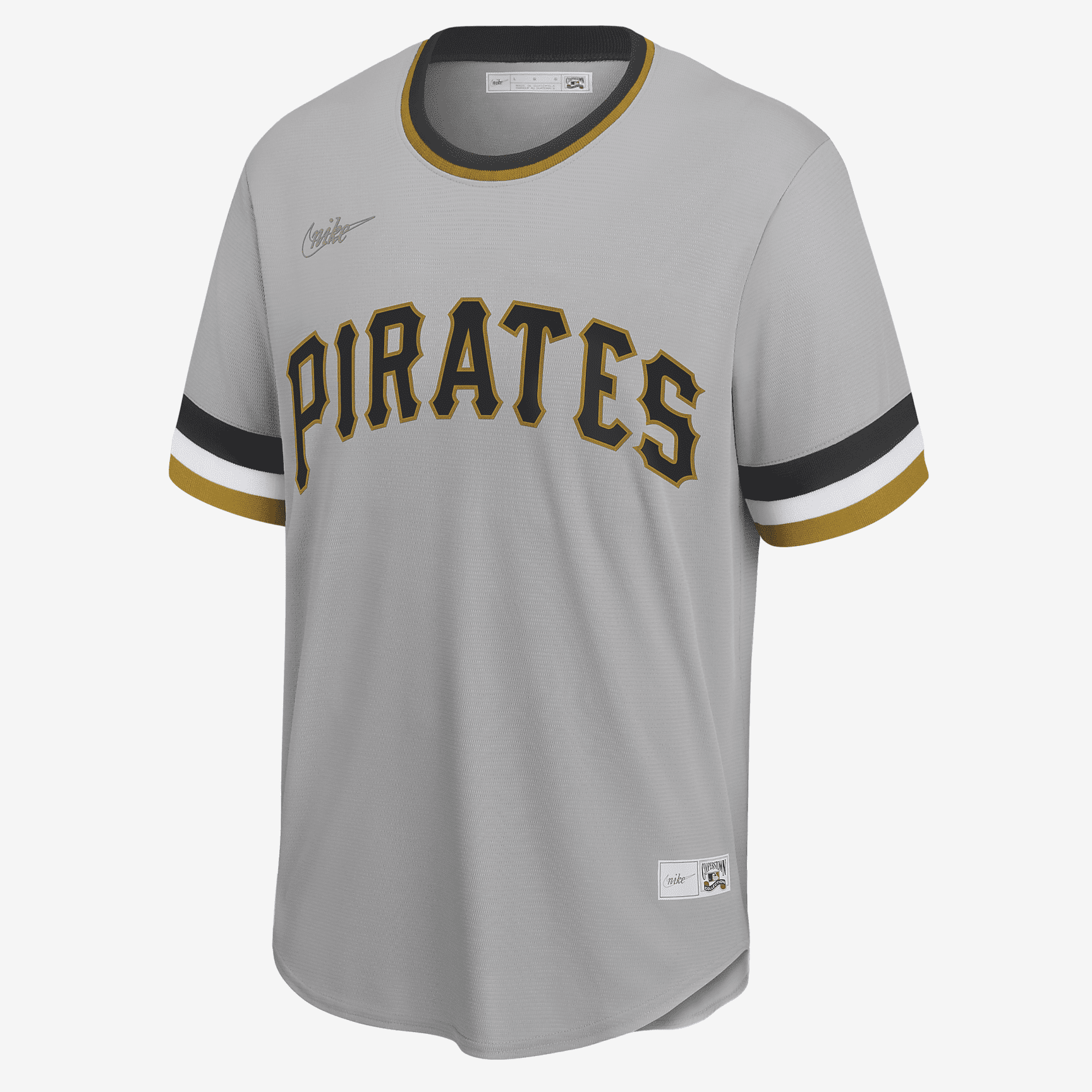 MLB Pittsburgh Pirates (Roberto Clemente) Men's Cooperstown Baseball Jersey - Base Grey - vstockx
