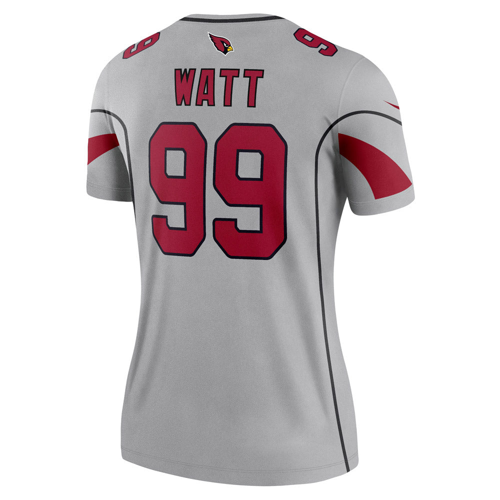 Women's Arizona Cardinals J.J. Watt Inverted Legend Jersey Gray - vstockx