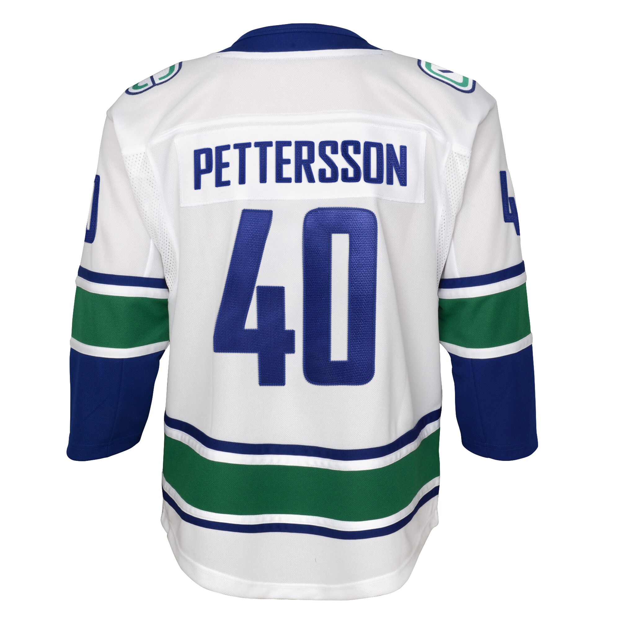 Elias Pettersson Vancouver Canucks Youth 2019/20 Away Premier Player Jersey - White - vstockx