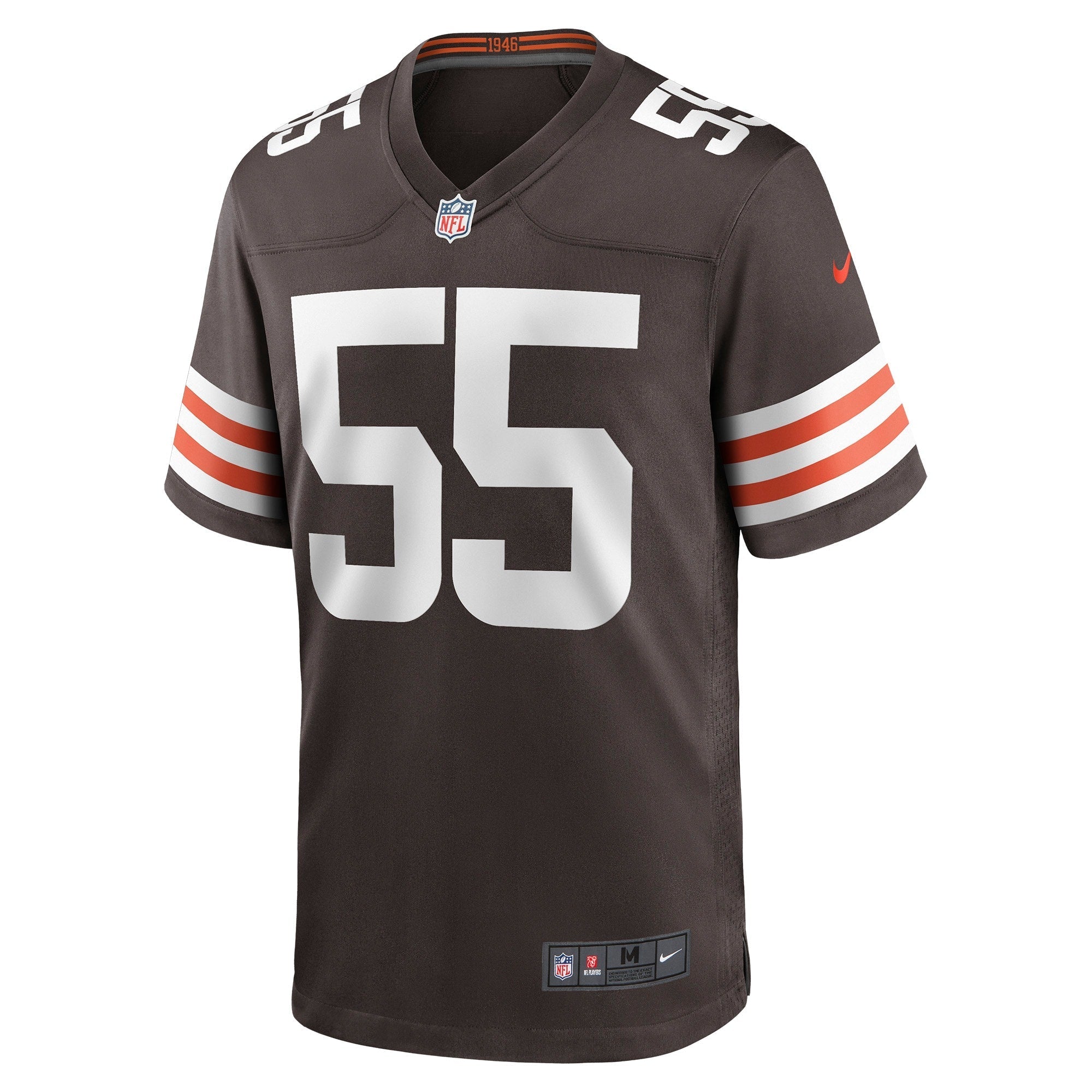 Men's Nike Ethan Pocic Brown Cleveland Browns Game Jersey - vstockx