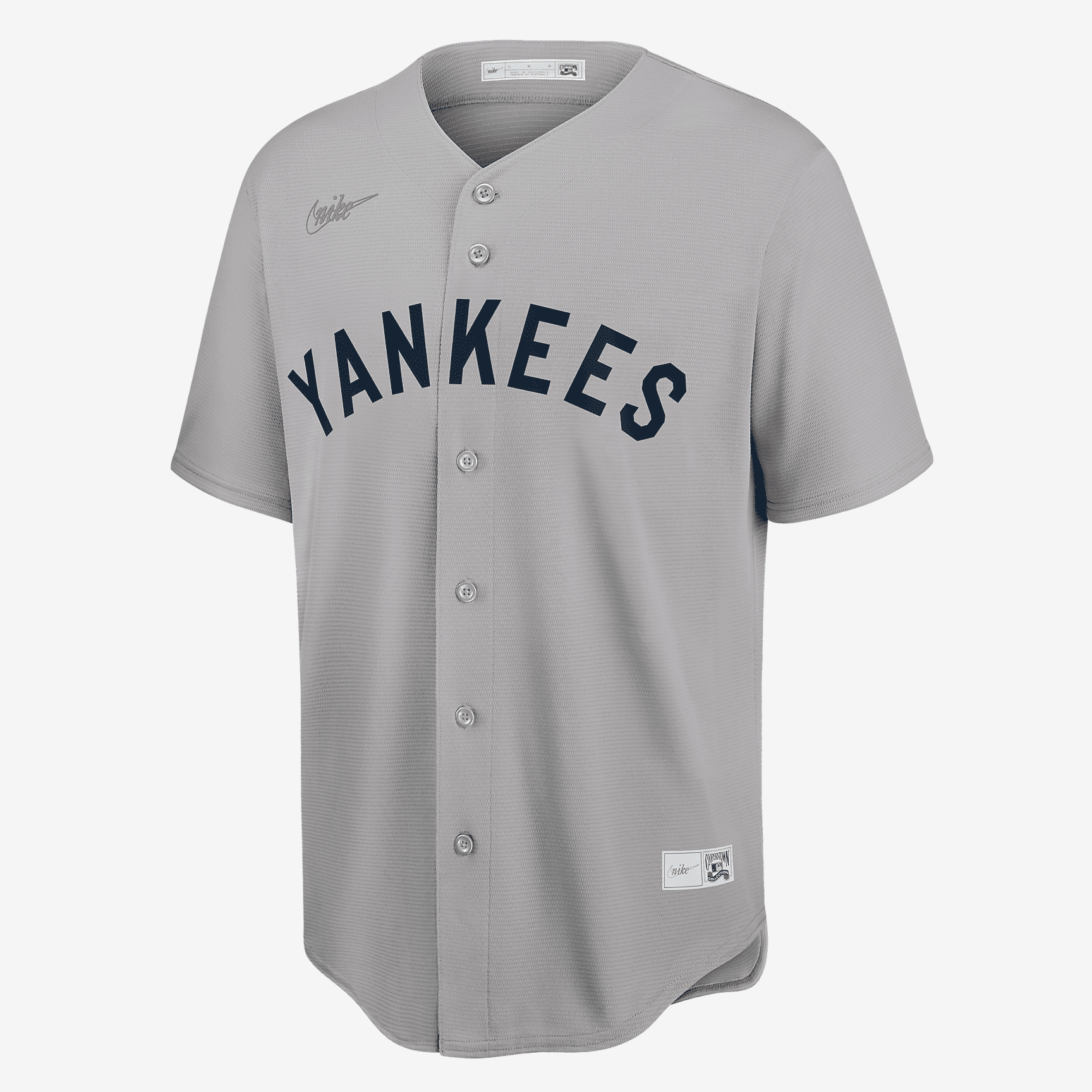 MLB New York Yankees (Mickey Mantle) Men's Cooperstown Baseball Jersey - Base Grey - vstockx