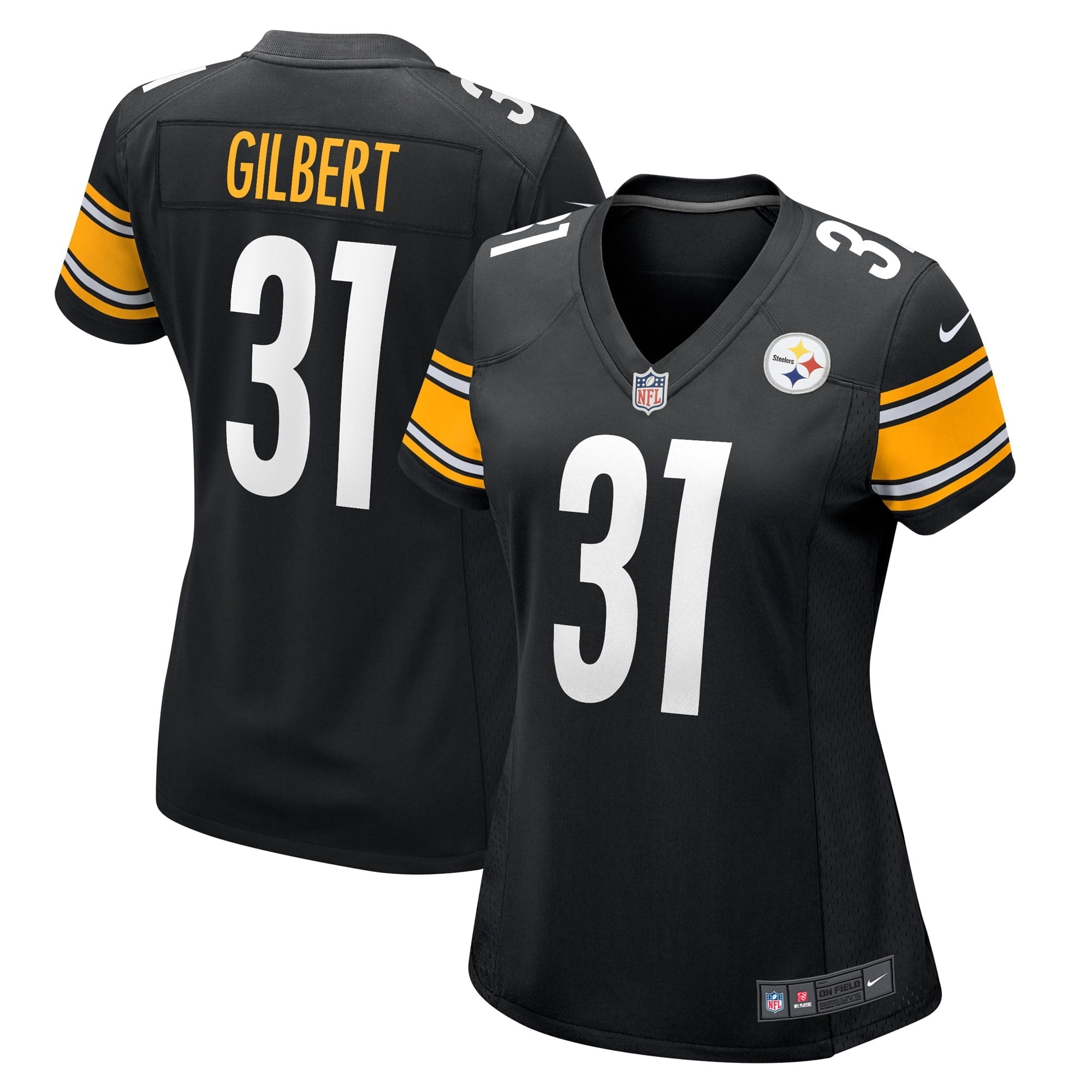 Women's Nike Mark Gilbert Black Pittsburgh Steelers Game Player Jersey - vstockx