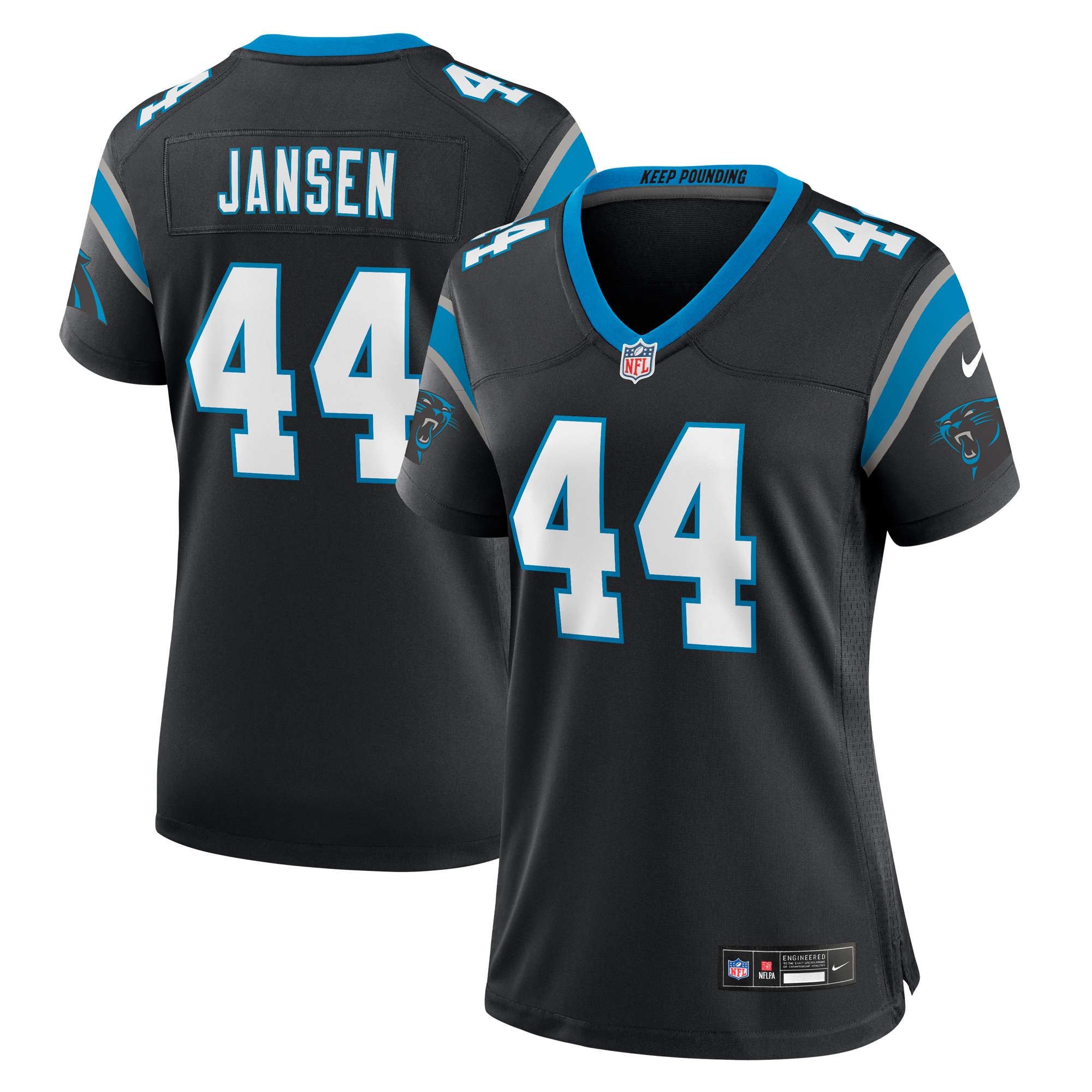 J.J. Jansen Carolina Panthers Nike Women's Team Game Jersey - Black - vstockx