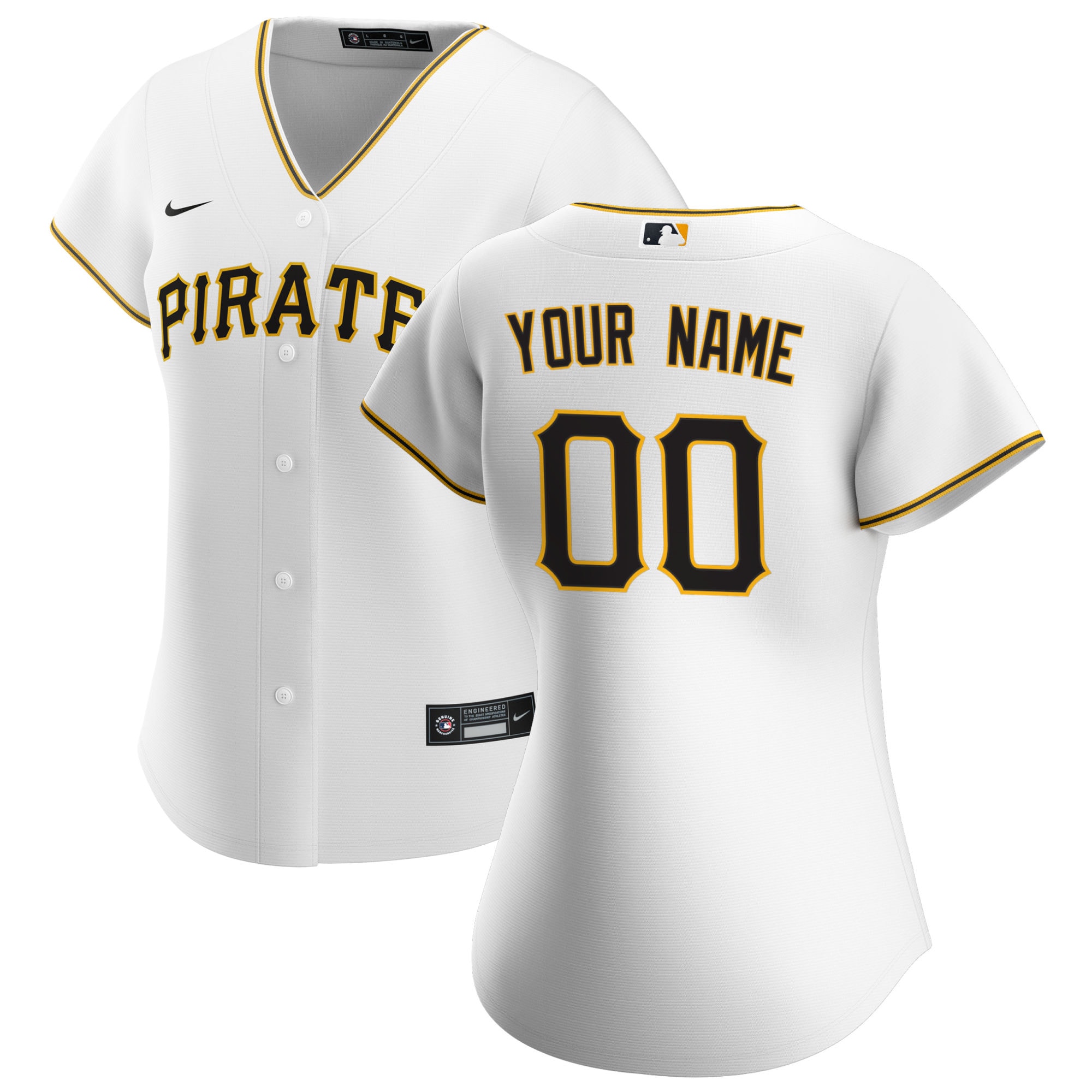 Pittsburgh Pirates Nike Women's Home Replica Custom Jersey - White - vstockx