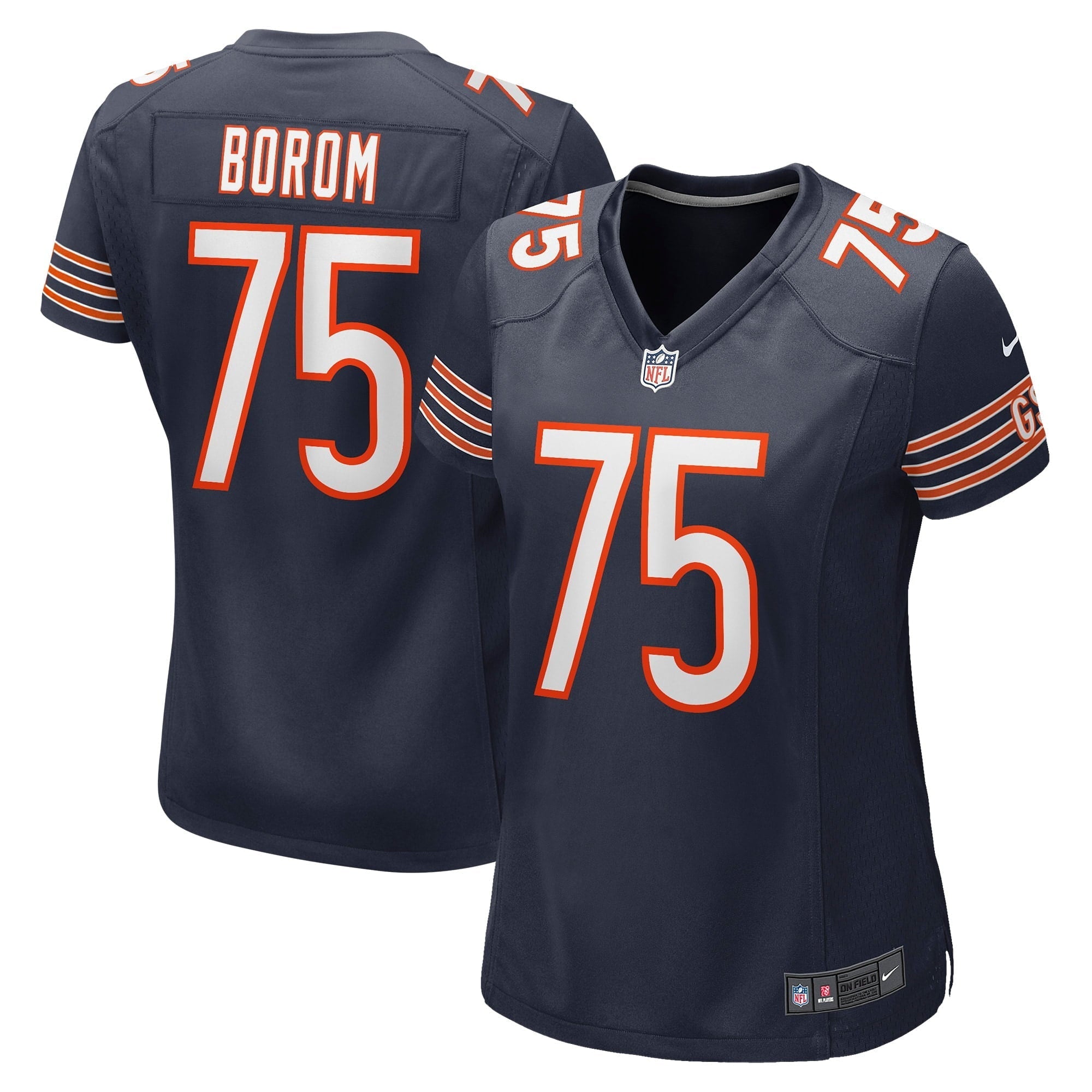 Women's Nike Larry Borom Navy Chicago Bears Game Jersey - vstockx