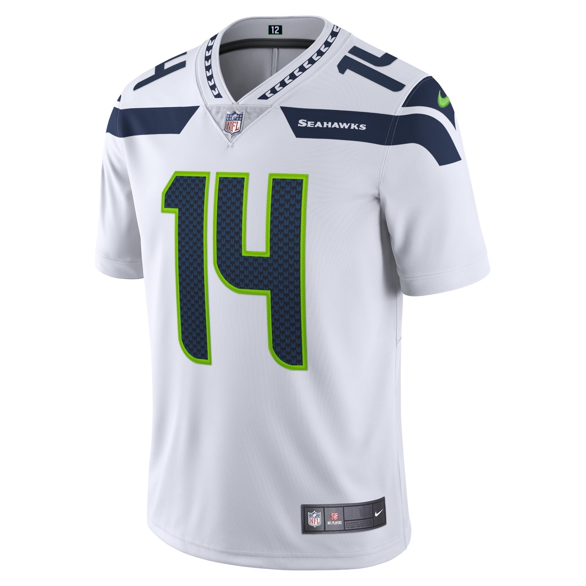 Men's Nike DK Metcalf White Seattle Seahawks Vapor Limited Jersey - vstockx