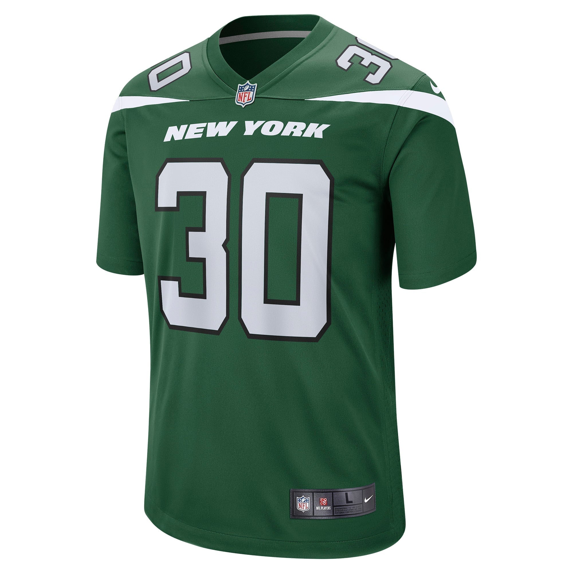 Men's Nike Michael Carter II Gotham Green New York Jets Game Jersey - vstockx