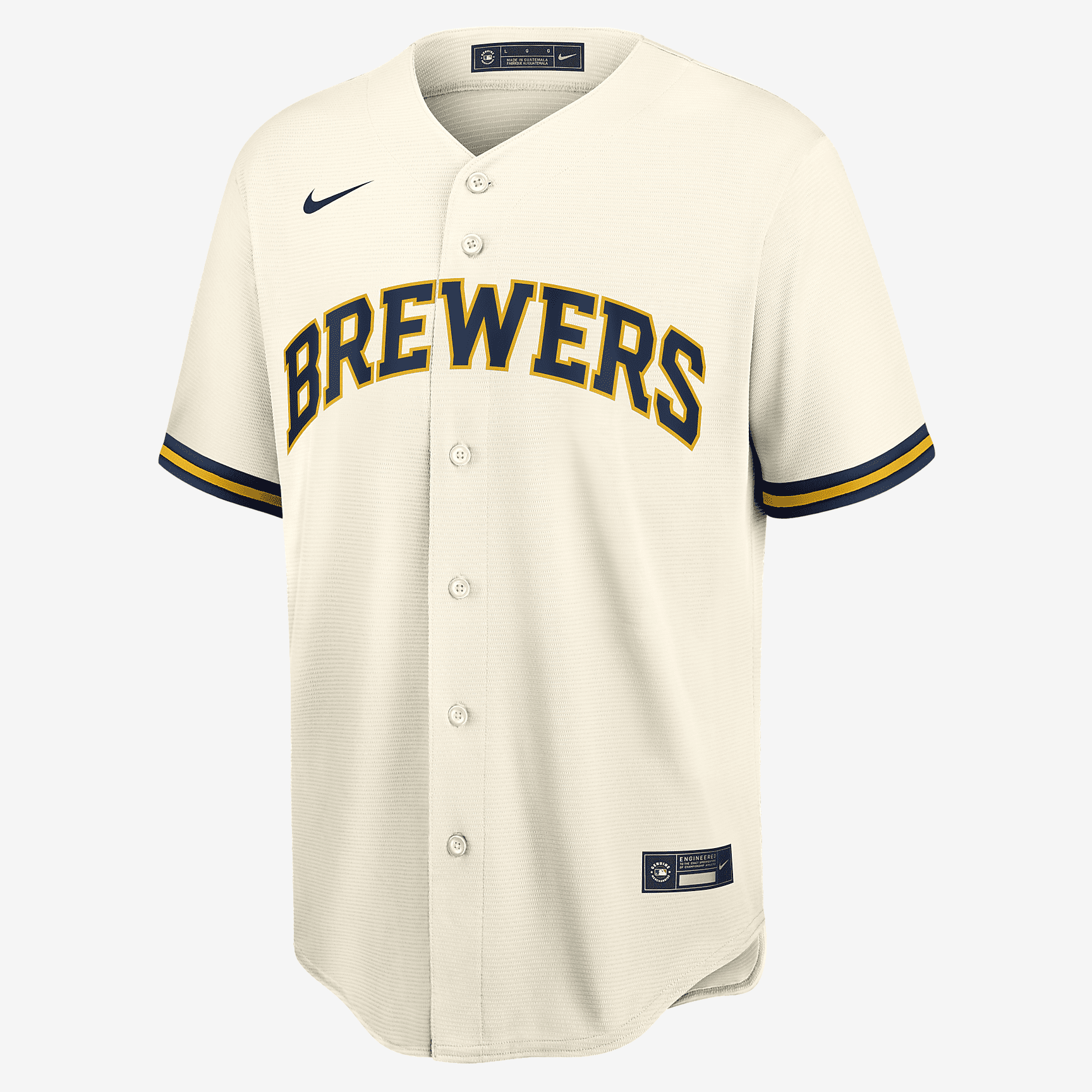 MLB Milwaukee Brewers (Christian Yelich) Men's Replica Baseball Jersey - Cream - vstockx