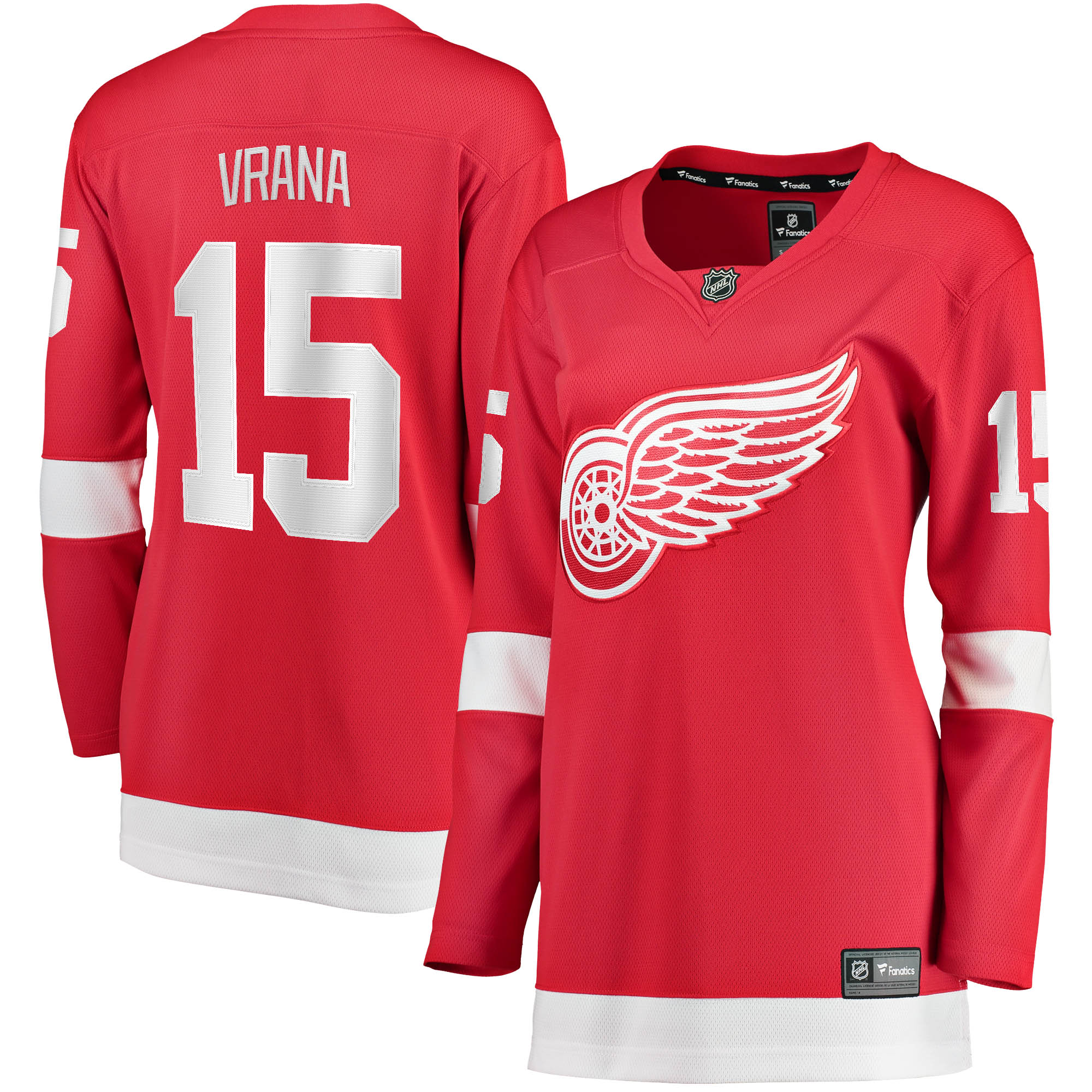 Jakub Vrana Detroit Red Wings Fanatics Branded Women's 2017/18 Home Breakaway Jersey - Red - vstockx