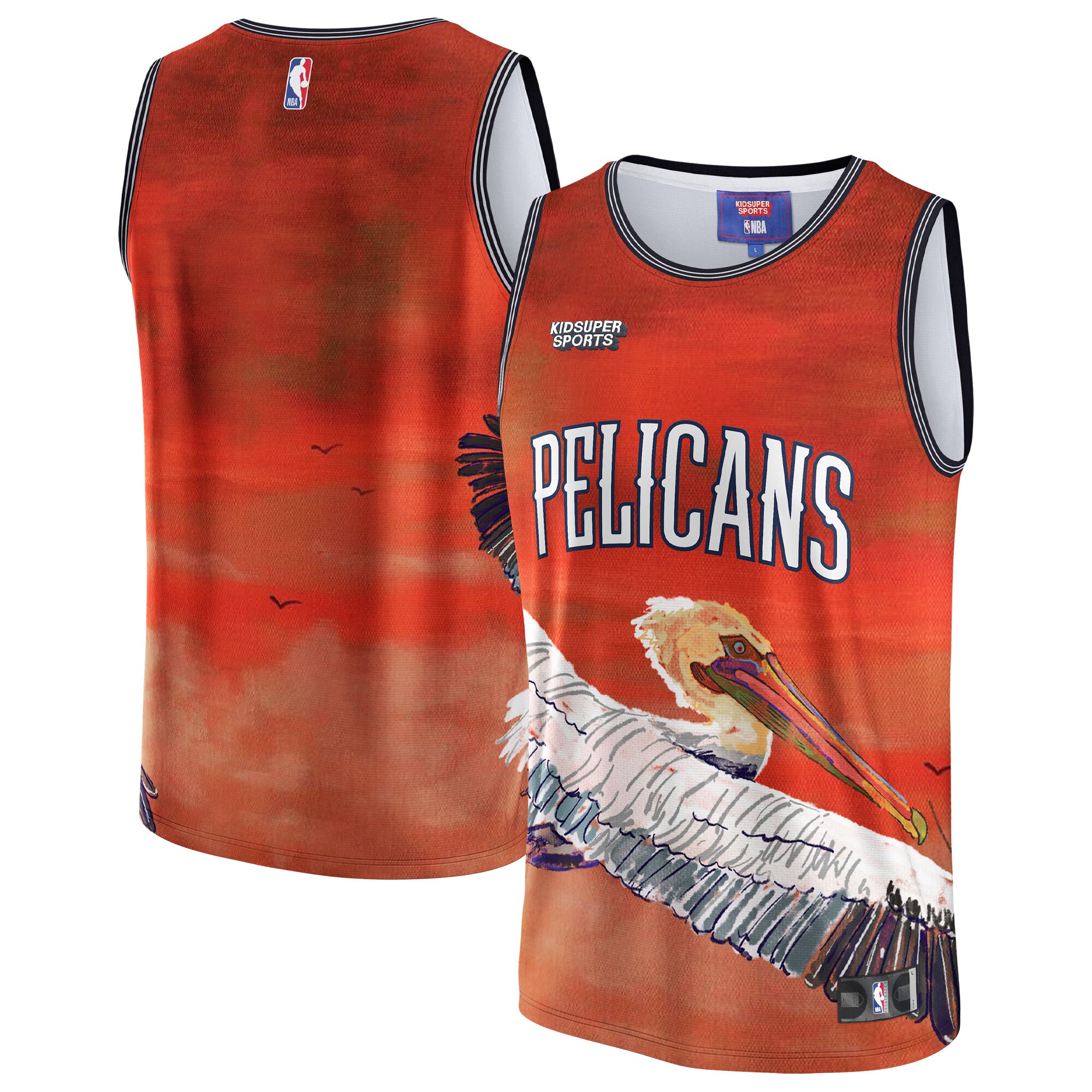 New Orleans Pelicans NBA & KidSuper Studios by Fanatics Unisex Hometown Jersey - Red - vstockx