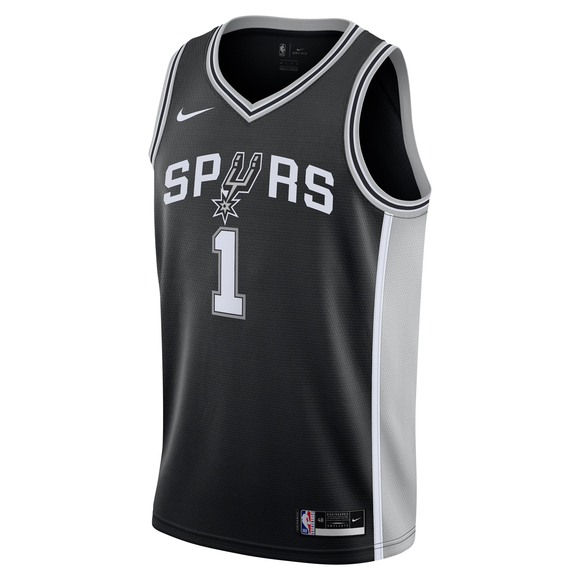 Victor Wembanyama San Antonio Spurs Nike Youth Swingman Jersey - Icon Edition - Black - vstockx