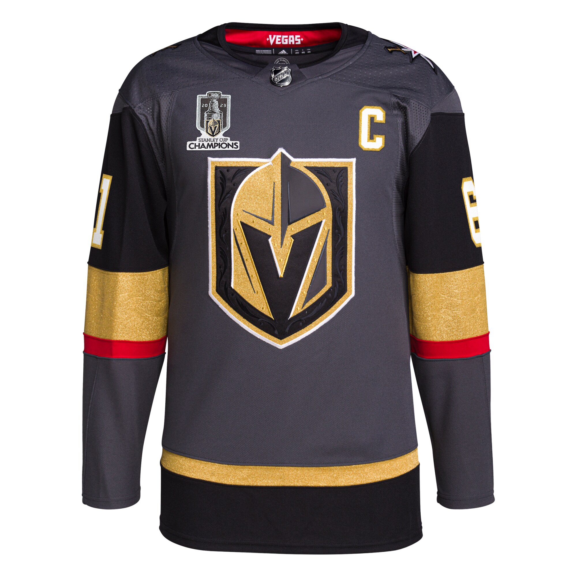 Mark Stone Vegas Golden Knights adidas 2023 Stanley Cup Champions Authentic Alternate Player Jersey - Gray - vstockx