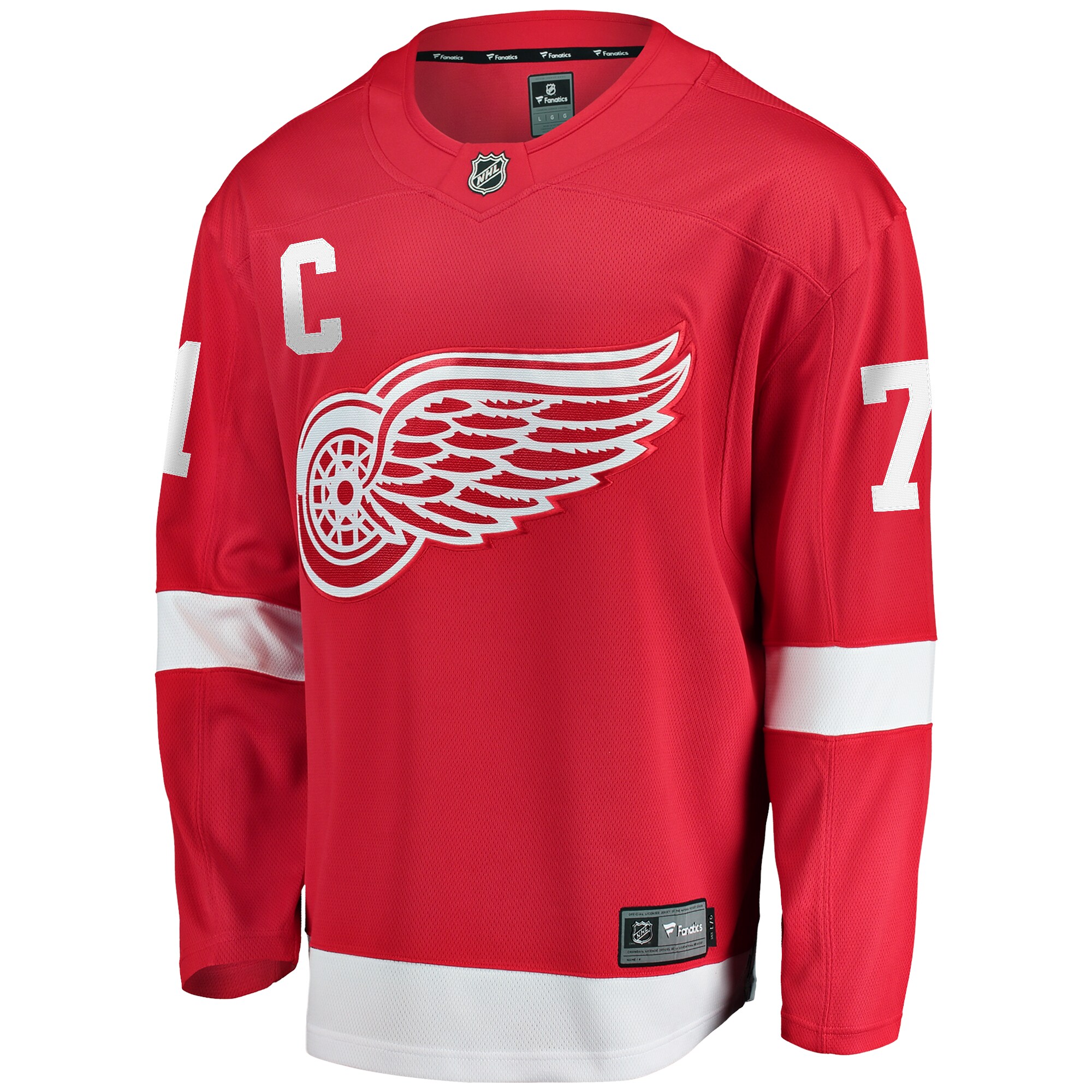 Dylan Larkin Detroit Red Wings Fanatics Branded Home Captain Premier Breakaway Player Jersey - Red - vstockx