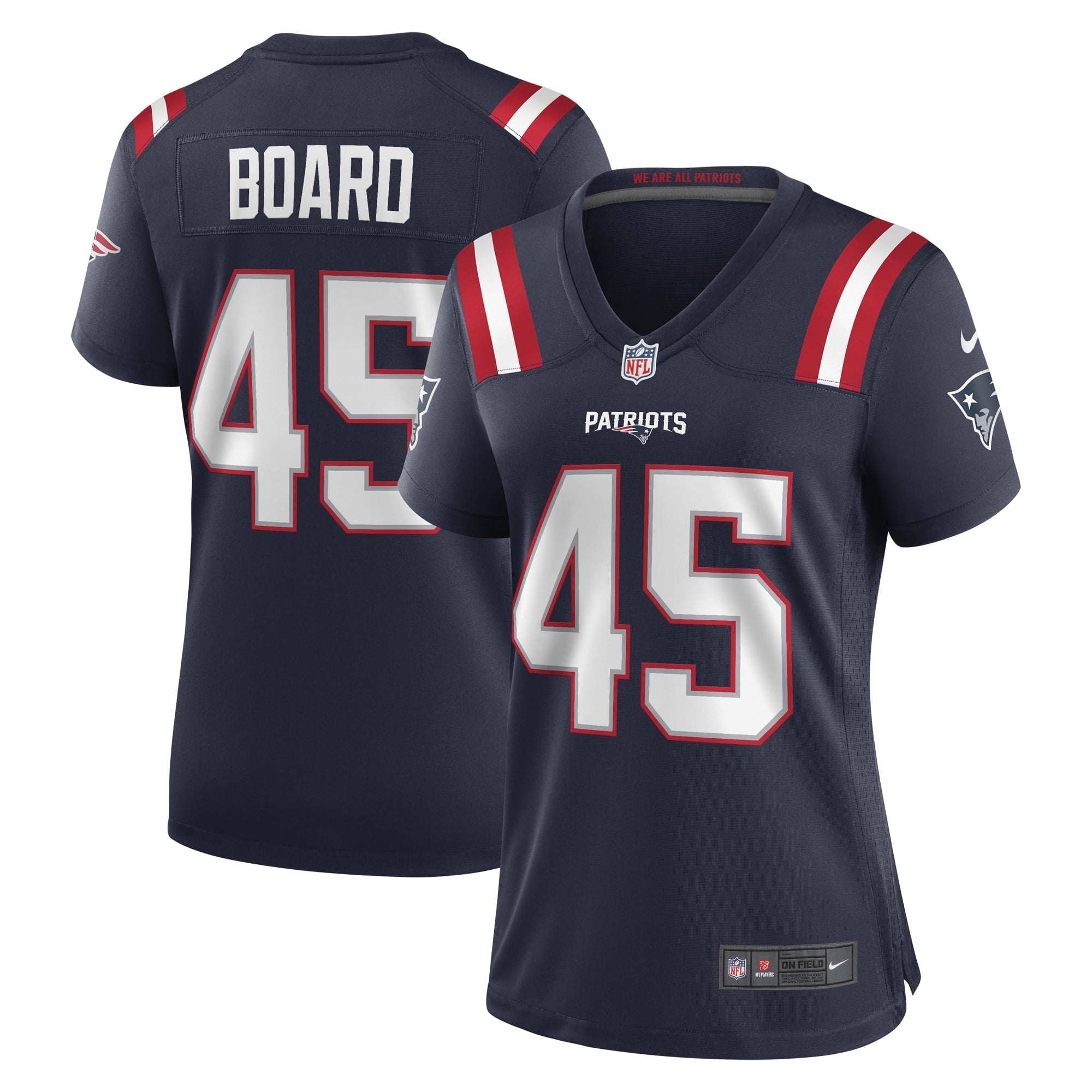 Women's Nike Chris Board Navy New England Patriots Game Player Jersey - vstockx