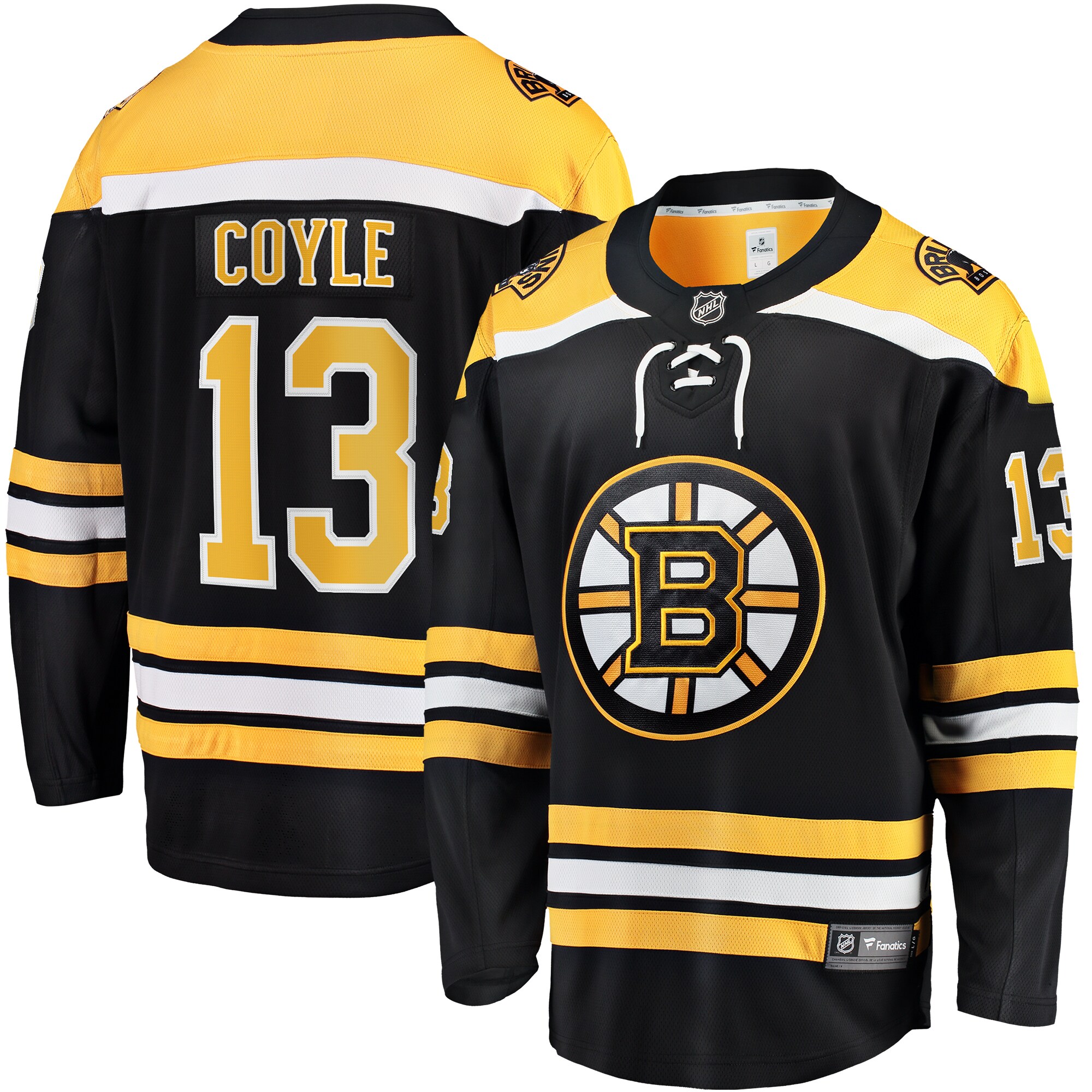 Charlie Coyle Boston Bruins Fanatics Branded Home Premier Breakaway Player Jersey - Black - vstockx
