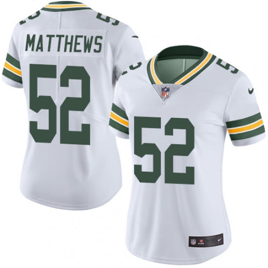 Women's Green Bay Packers Clay Matthews Limited Player Jersey White - vstockx