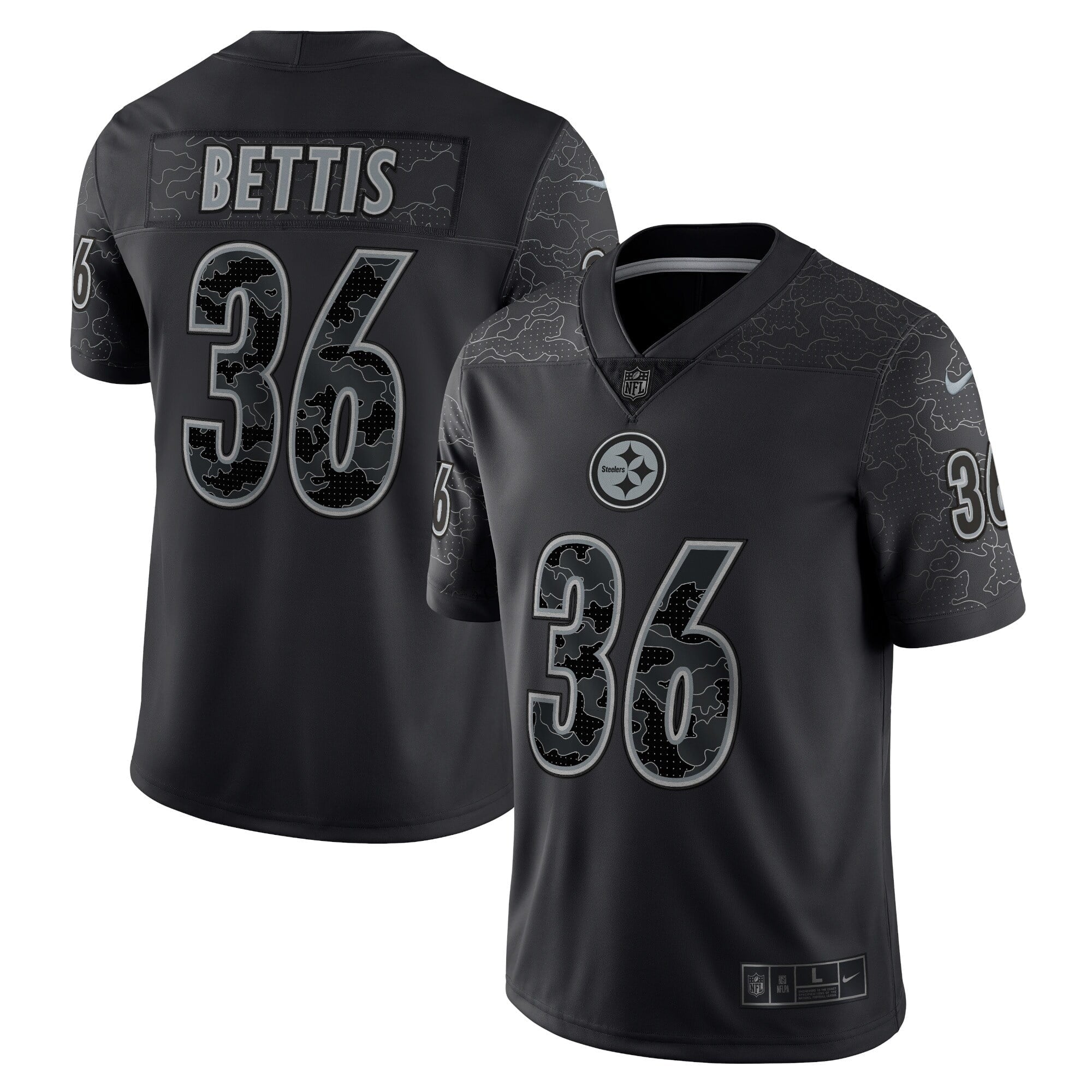 Men's Nike Jerome Bettis Black Pittsburgh Steelers Retired Player RFLCTV Limited Jersey - vstockx