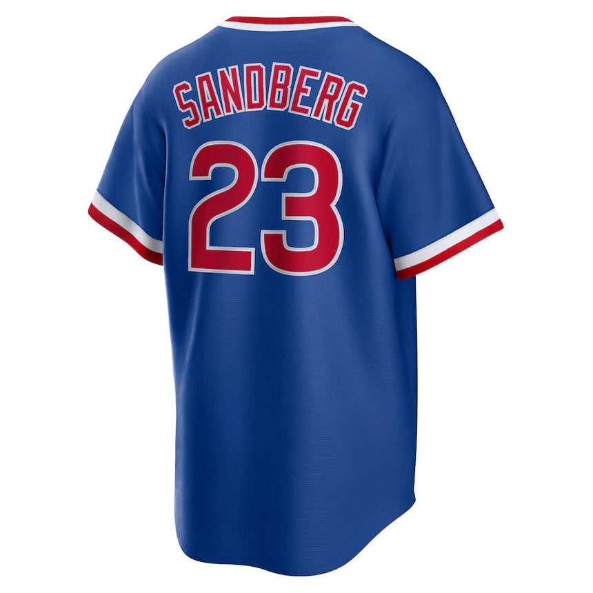 Men's Chicago Cubs Ryne Sandberg Royal Road Cooperstown Collection Player Jersey - vstockx