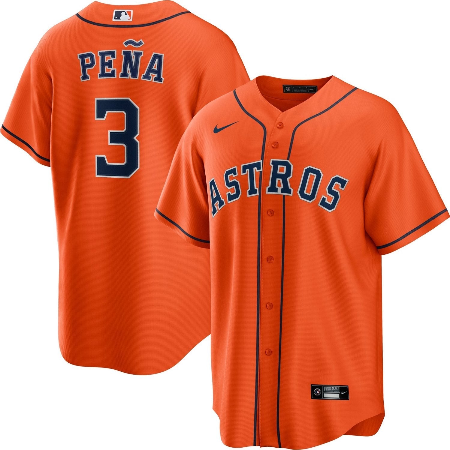 Nike Men's Houston Astros Jeremy Pe?a #3 Official Alt Replica Jersey - vstockx