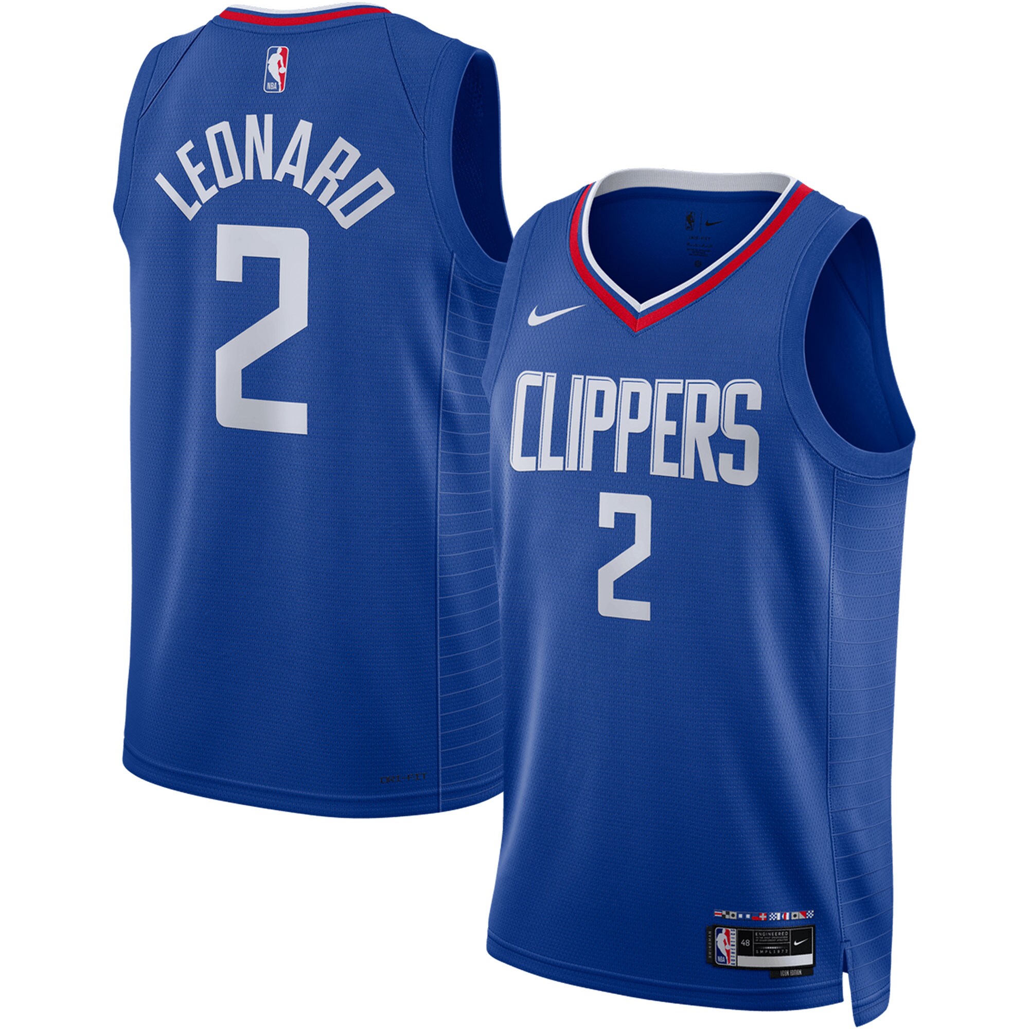 Kawhi Leonard LA Clippers Nike Unisex Swingman Jersey - Association Edition - Royal - vstockx