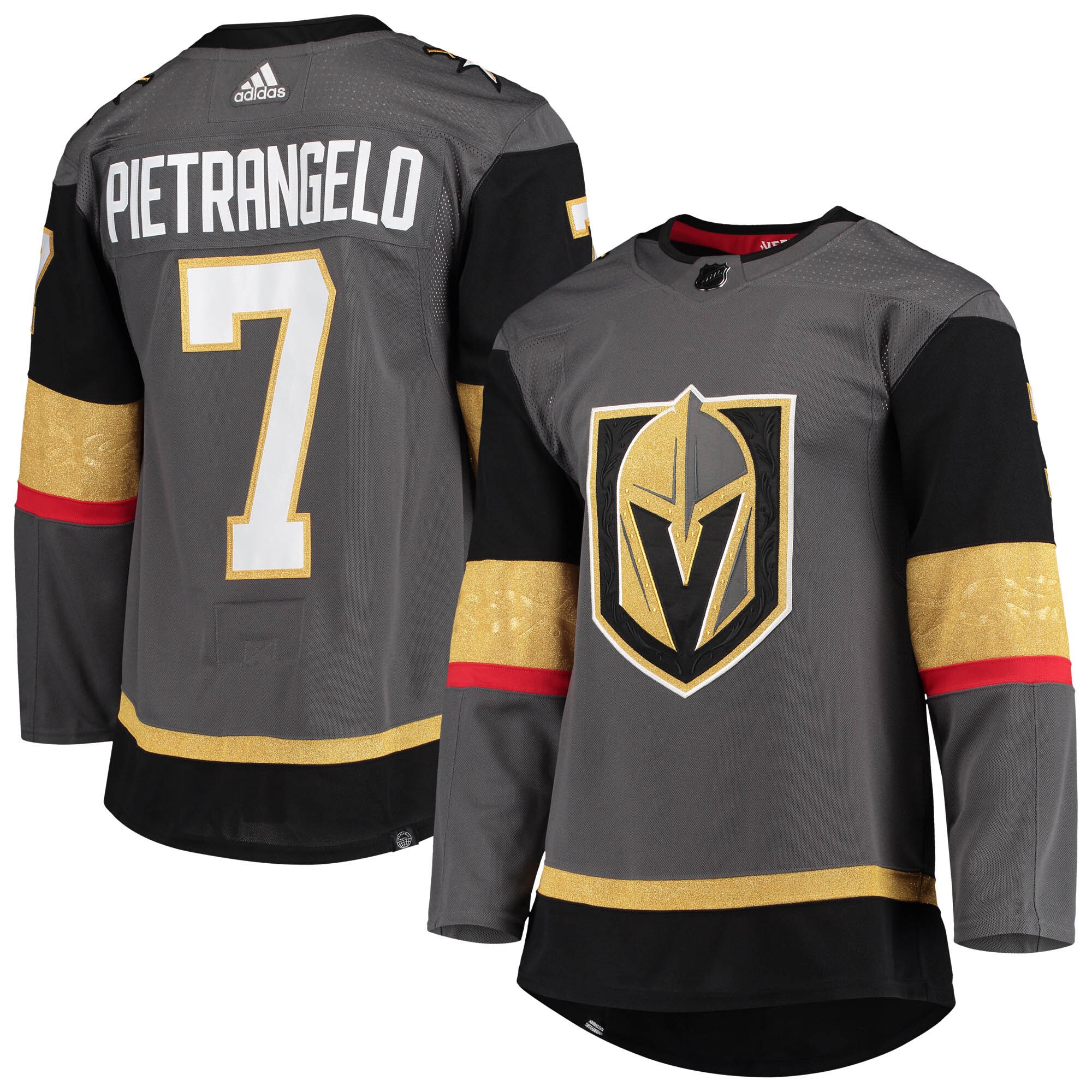 Alex Pietrangelo Vegas Golden Knights adidas Alternate Primegreen Authentic Pro Player Jersey - Gray - vstockx