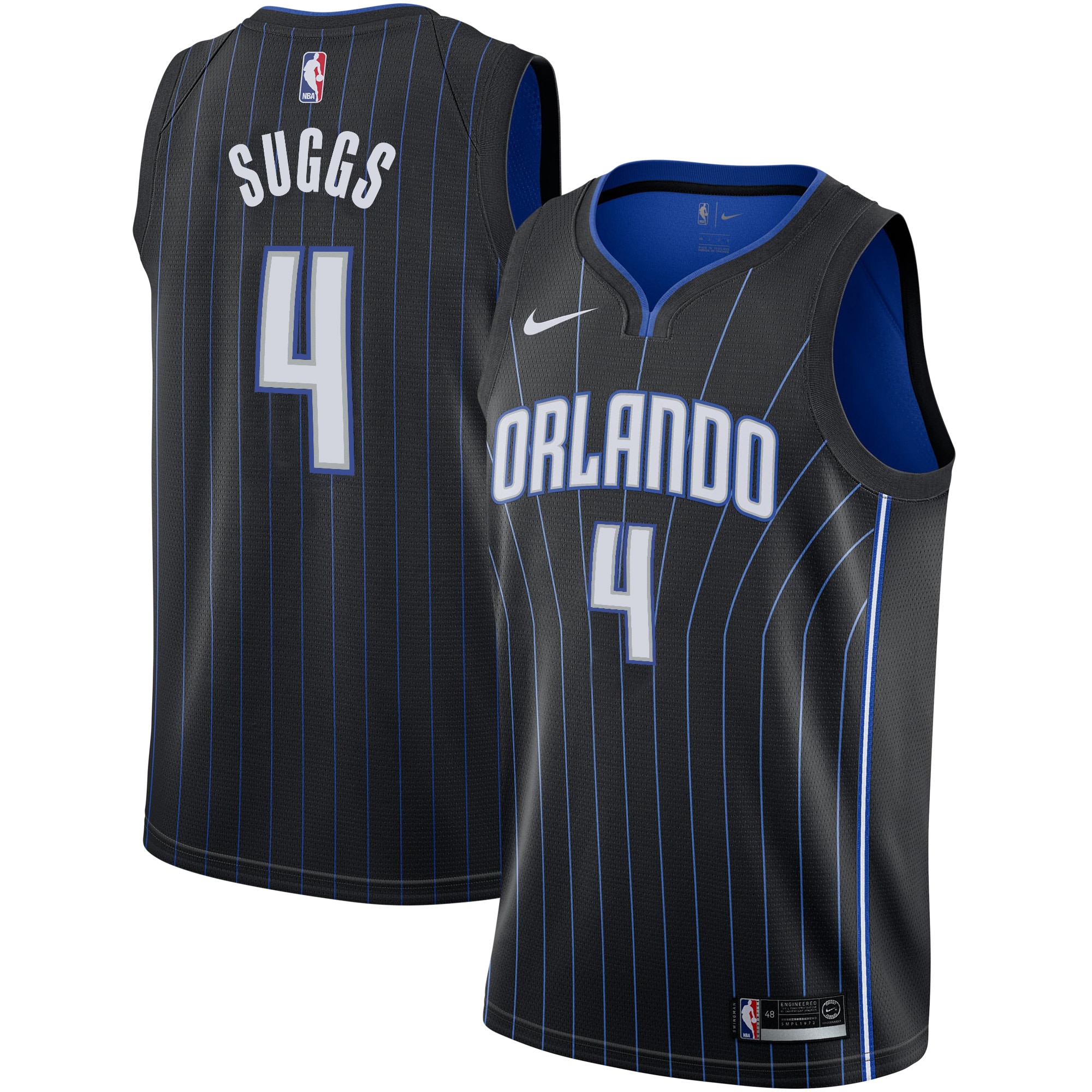 Jalen Suggs Orlando Magic Nike NBA Draft First Round Pick Swingman Jersey Black - Icon Edition - vstockx