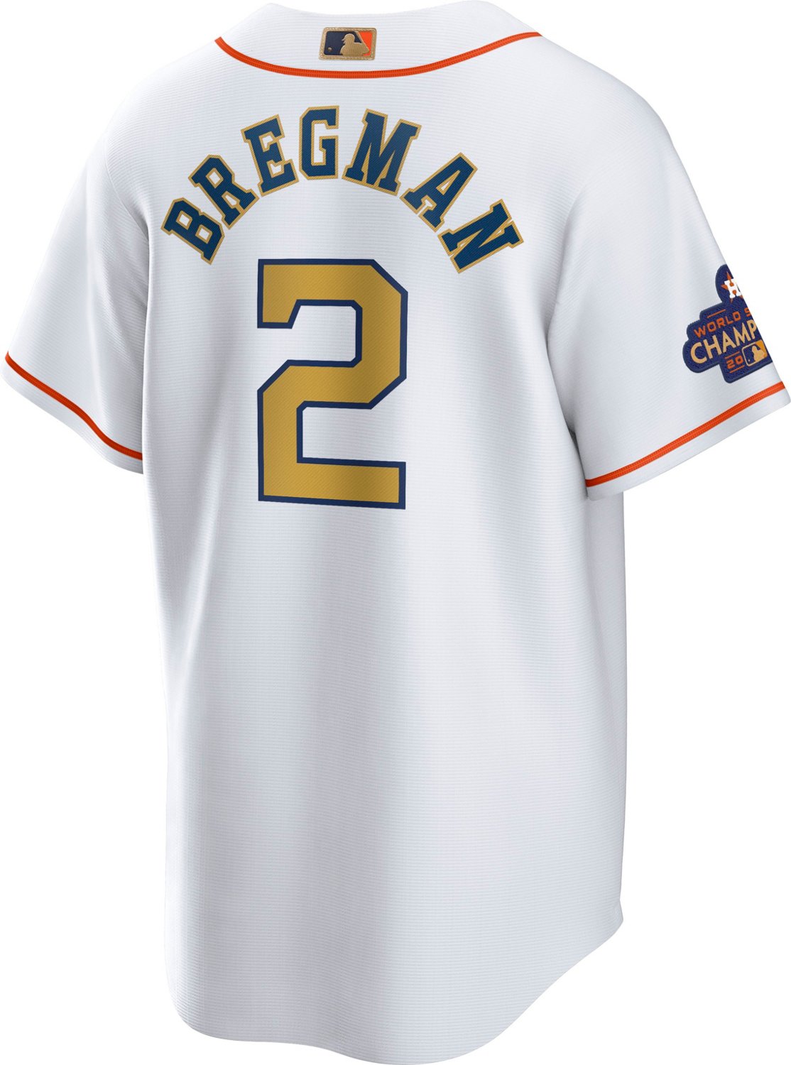 Nike Men's Houston Astros Bregman Gold Replica Jersey - vstockx
