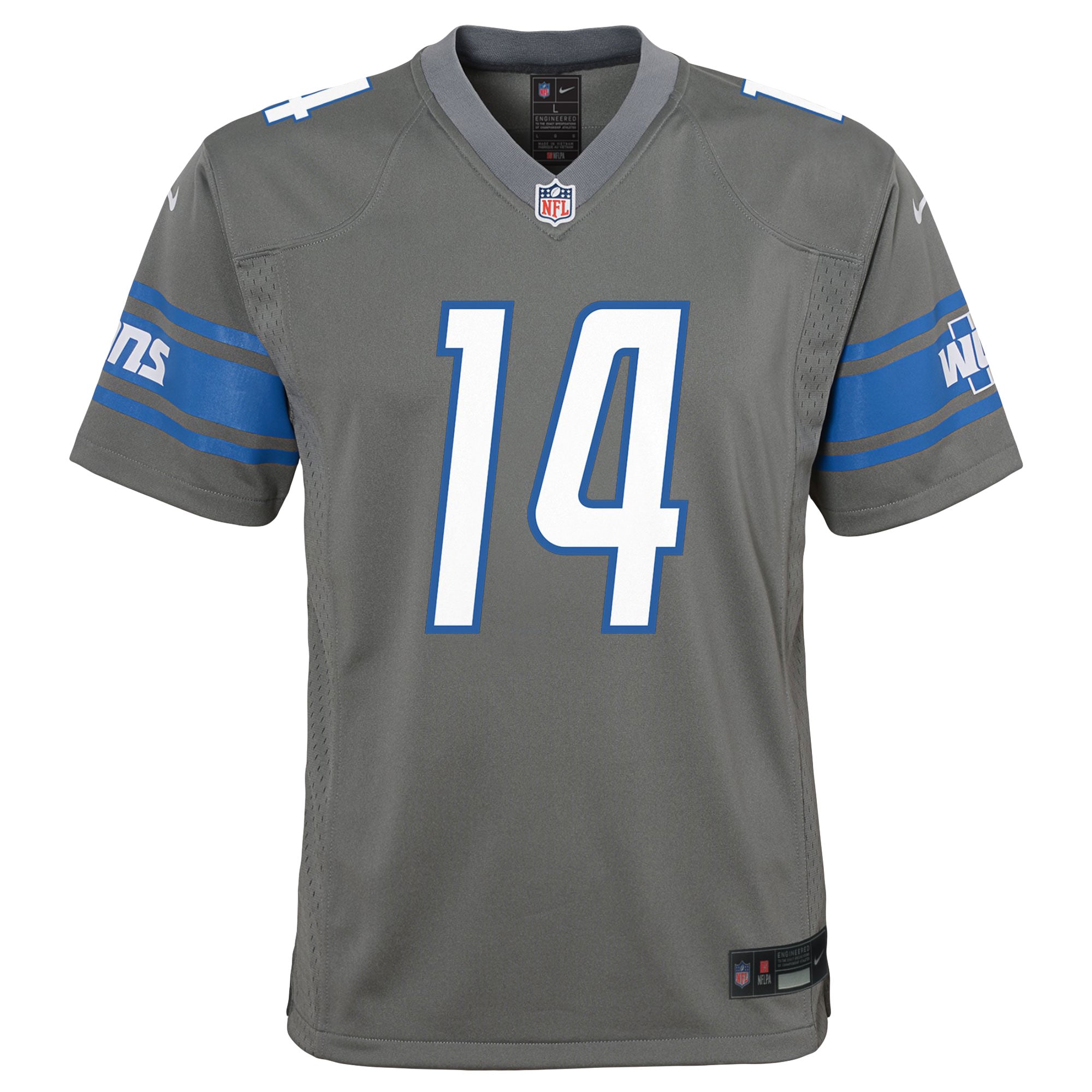 Amon-Ra St. Brown Detroit Lions Nike Youth Game Jersey - Silver - vstockx