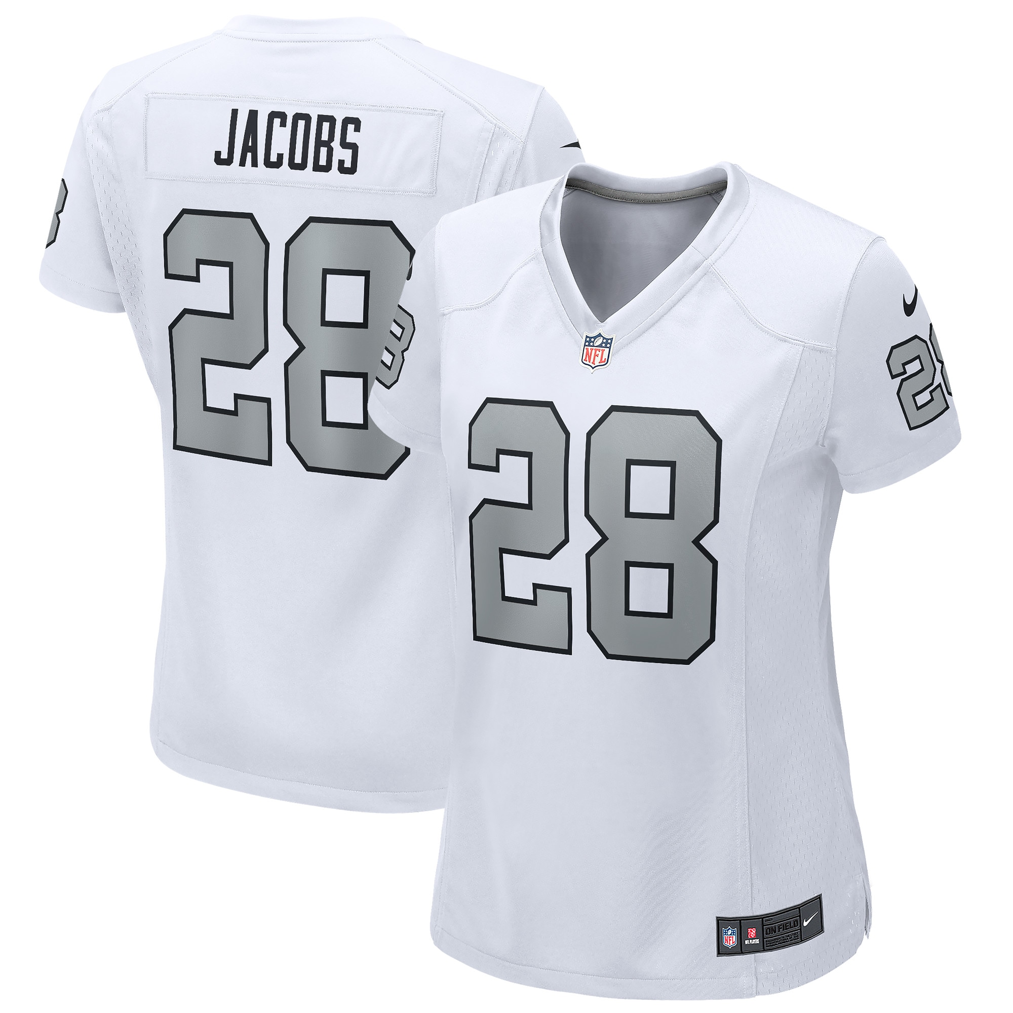 Josh Jacobs Las Vegas Raiders Nike Women's Alternate Game Player Jersey - White - vstockx