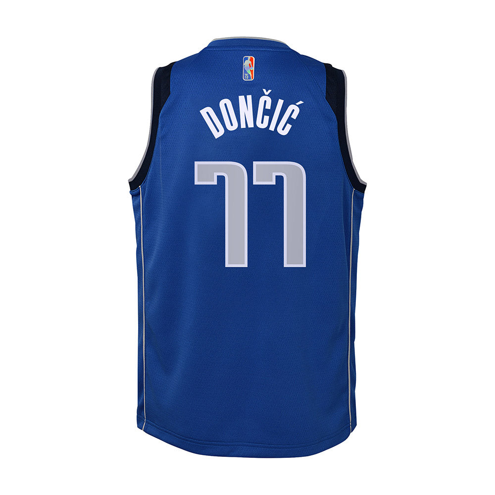 Youth Dallas Mavericks Luka Doncic Icon Edition Jersey - Blue - vstockx