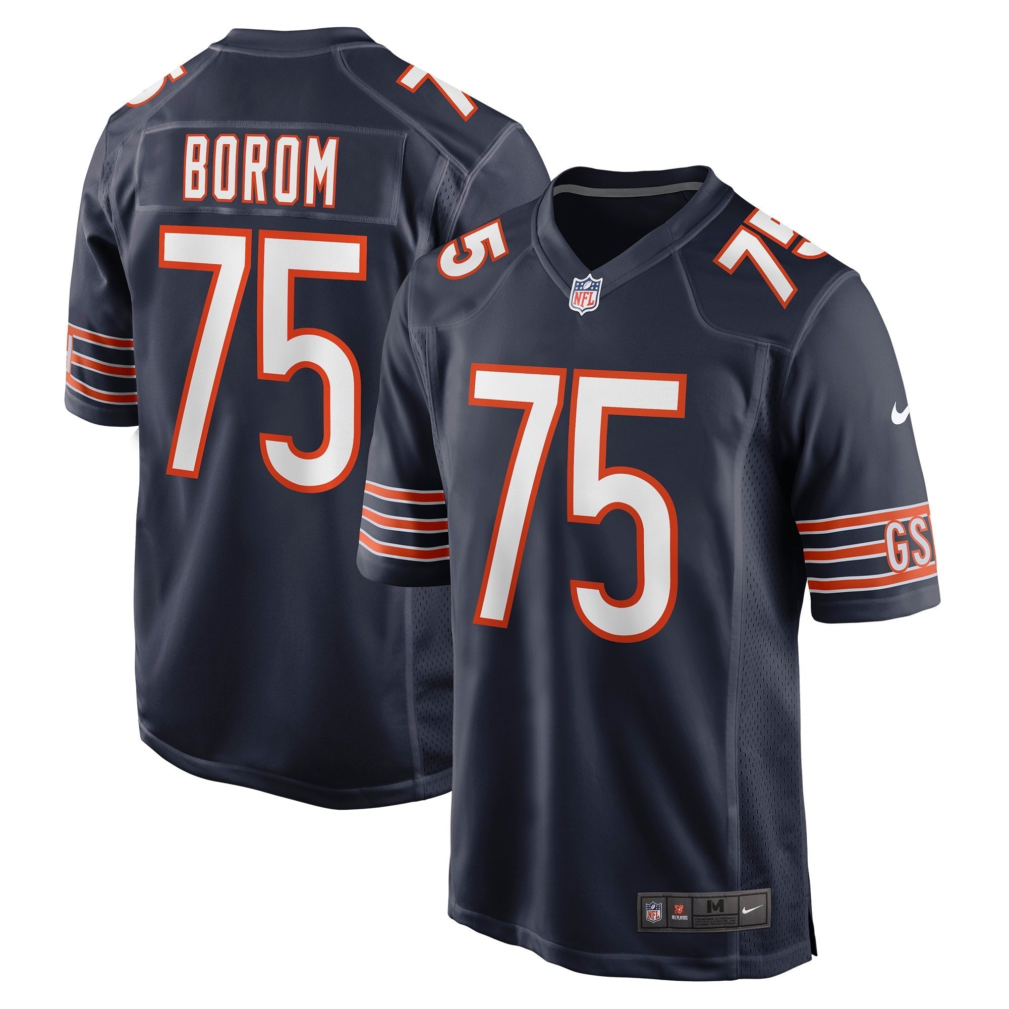 Men's Nike Larry Borom Navy Chicago Bears Game Jersey - vstockx