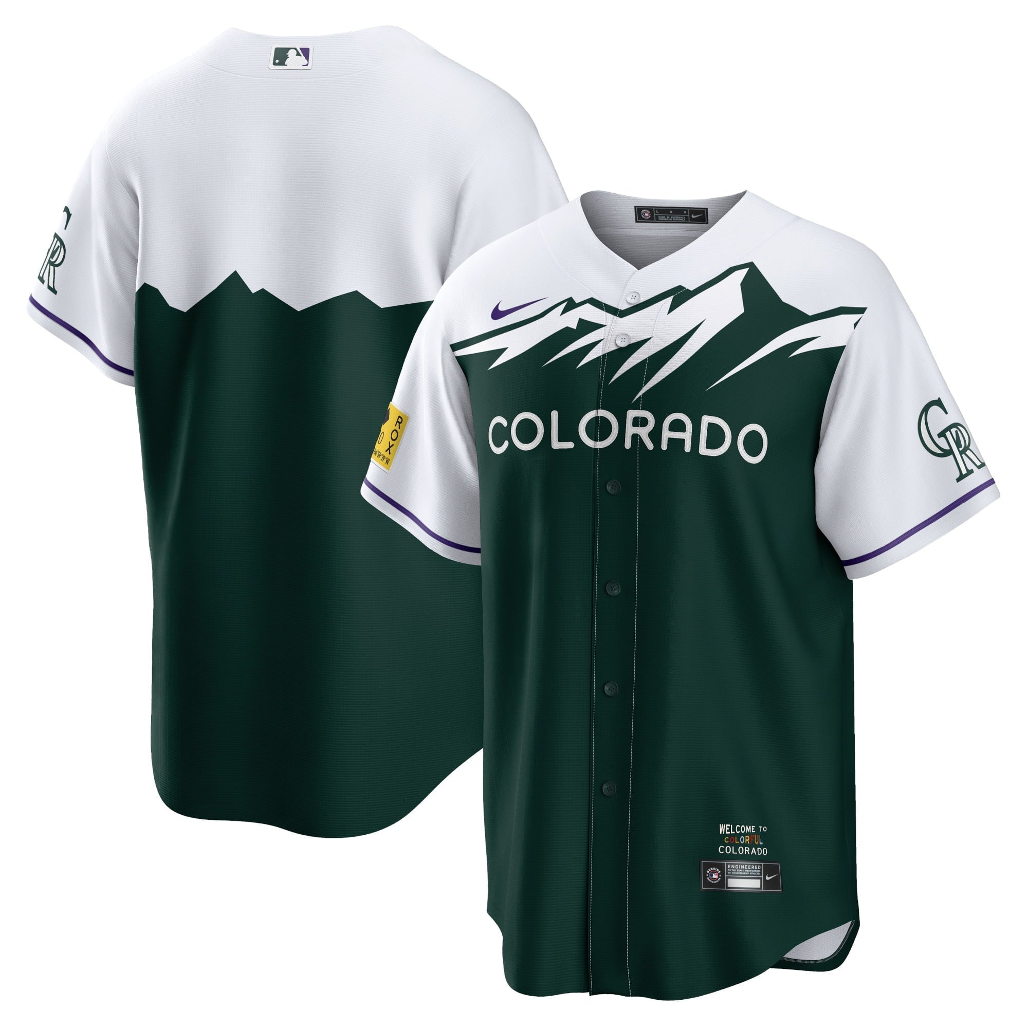 Men's Nike Green Colorado Rockies 2022 City Connect Replica Team Jersey - vstockx