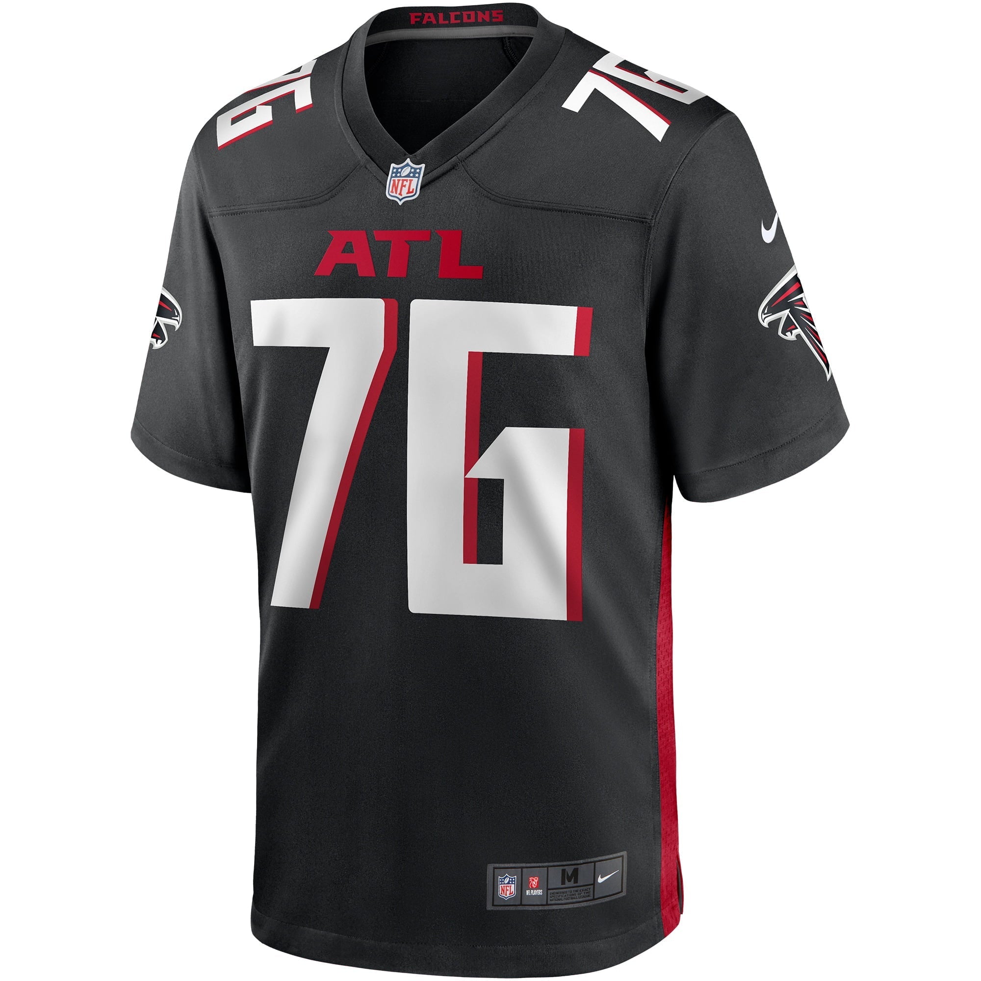 Men's Nike Kaleb McGary Black Atlanta Falcons Game Jersey - vstockx