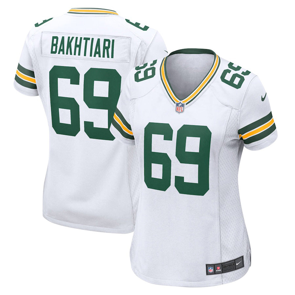 Women's Green Bay Packers David Bakhitari Game Jersey - White - vstockx