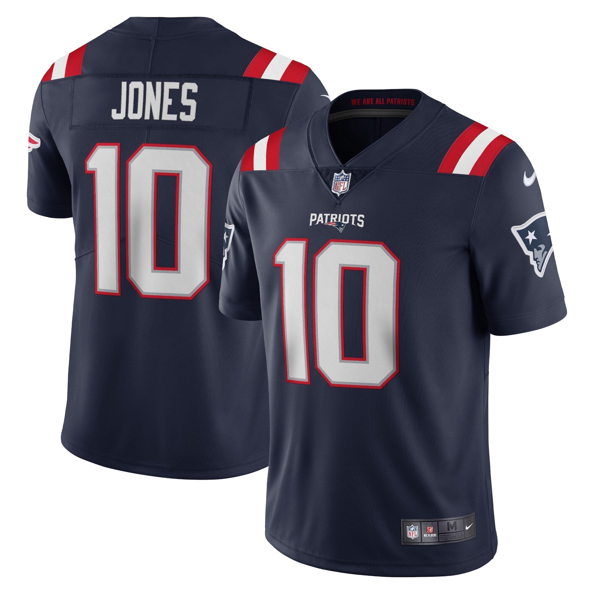 Men's Nike Mac Jones Navy New England Patriots Vapor Limited Jersey - vstockx
