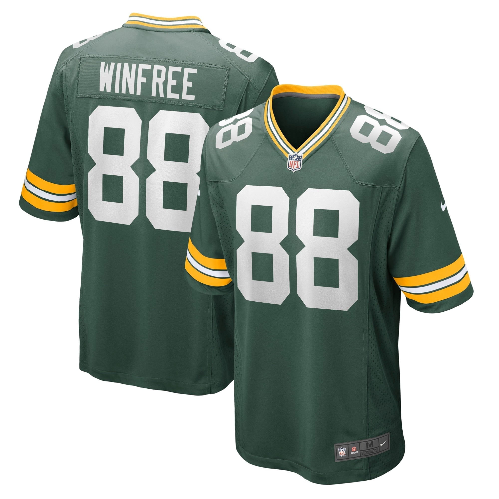 Men's Nike Juwann Winfree Green Green Bay Packers Game Jersey - vstockx