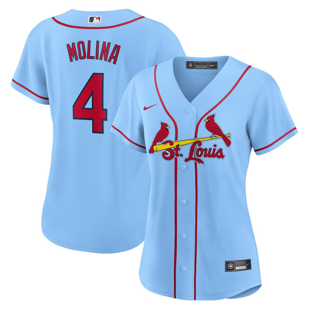 Women's St. Louis Cardinals Yadier Molina Alternate Player Jersey - Light Blue - vstockx