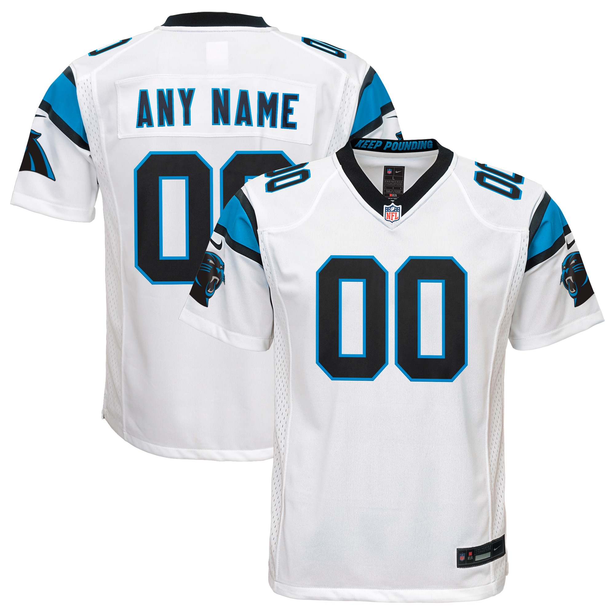 Carolina Panthers Nike Youth Custom Game Jersey - White - vstockx