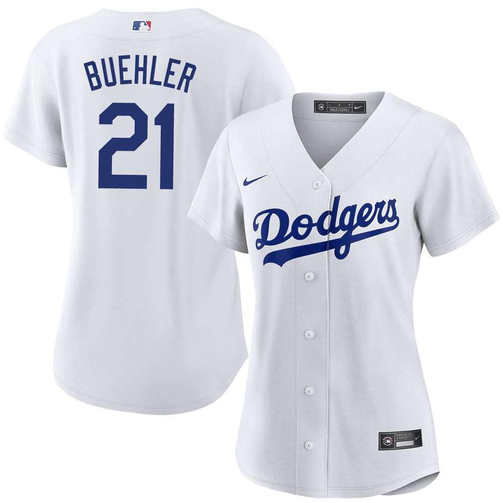 Womens Los Angeles Dodgers Walker Buehler Cool Base Replica Jersey White - vstockx