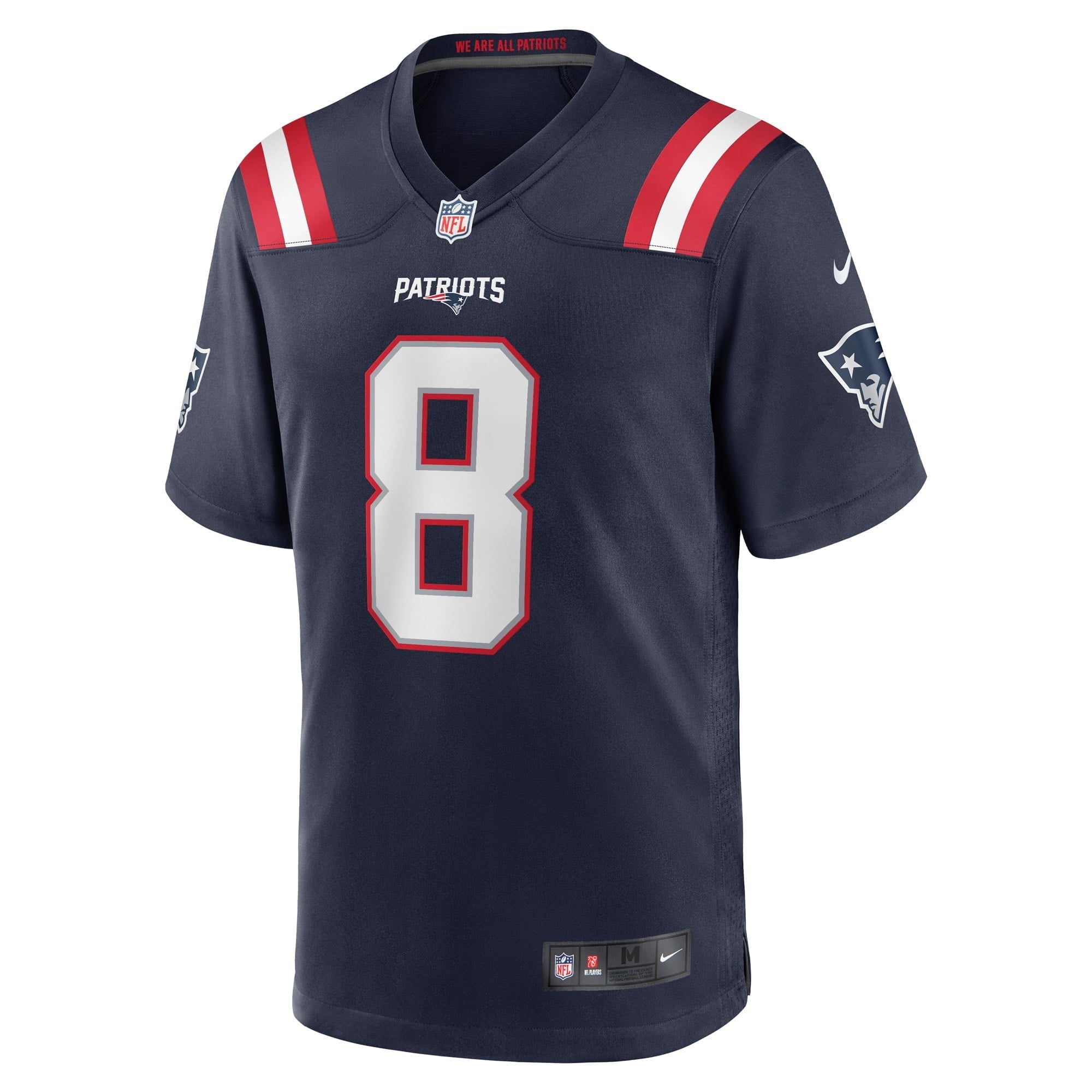 Men's Nike Ja'Whaun Bentley Navy New England Patriots Game Player Jersey - vstockx