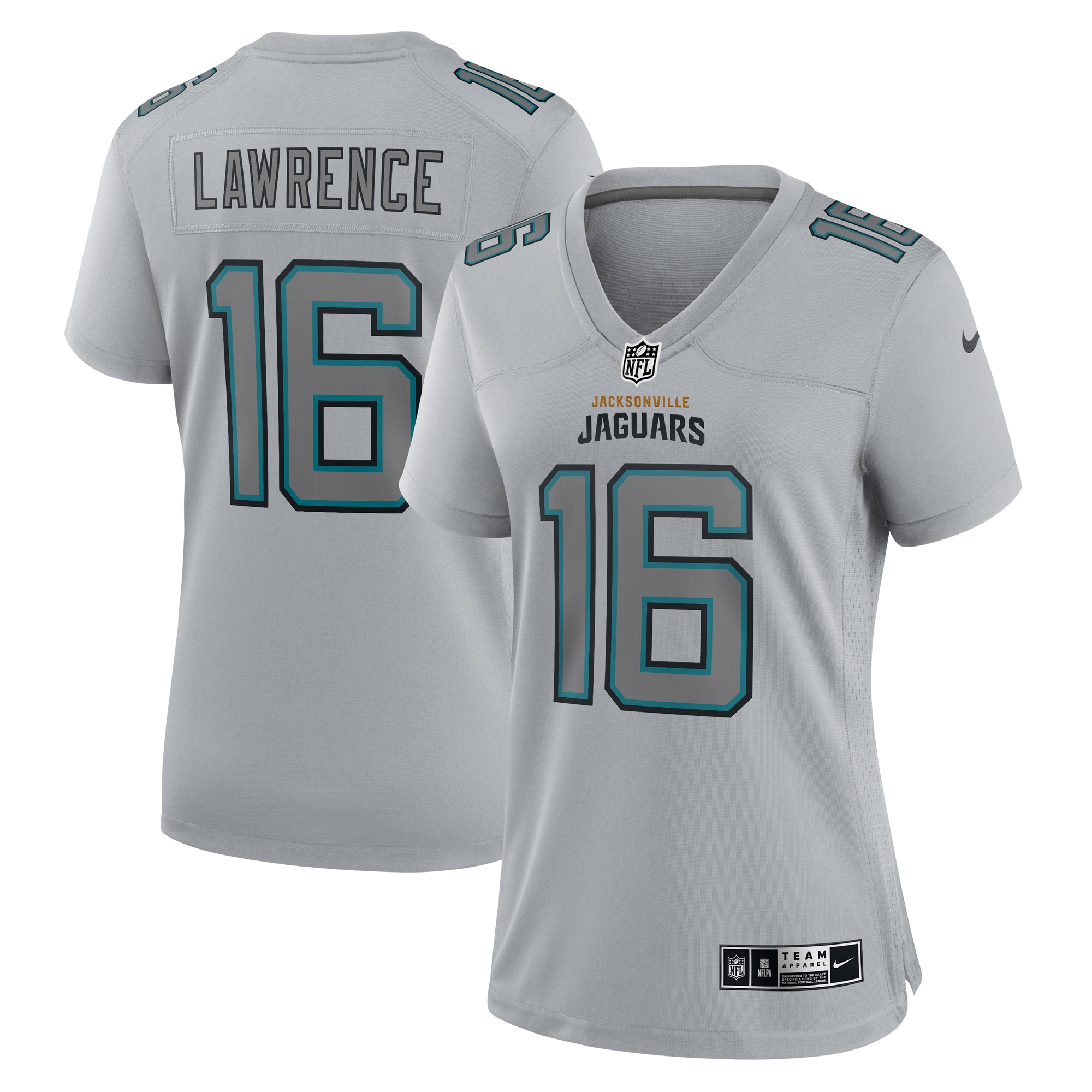 Trevor Lawrence Jacksonville Jaguars Nike Women's Atmosphere Fashion Game Jersey - Gray - vstockx