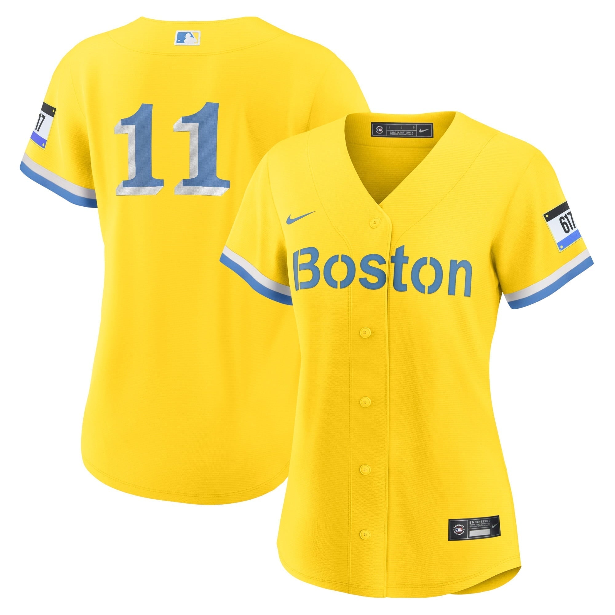 Women's Nike Rafael Devers Gold Boston Red Sox City Connect Replica Player Jersey - vstockx