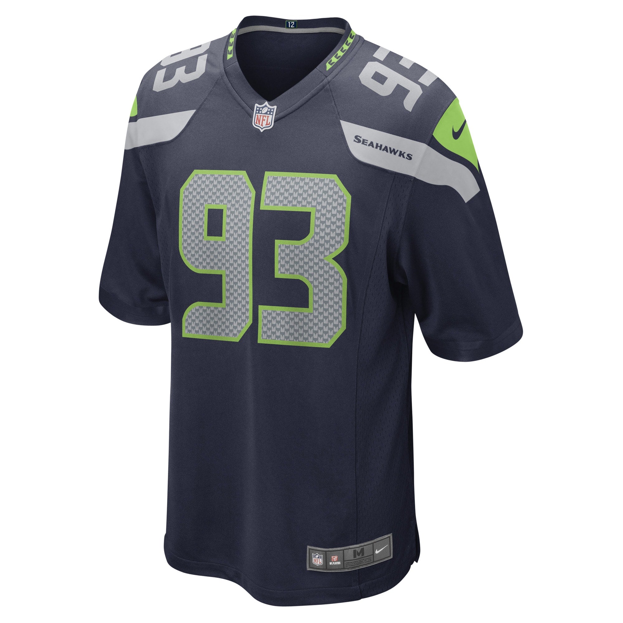 Men's Nike Shelby Harris College Navy Seattle Seahawks Game Player Jersey - vstockx